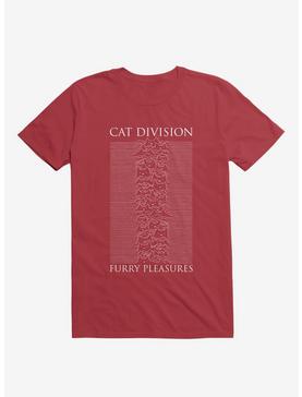 Cat Division Serif Red T-Shirt, , hi-res