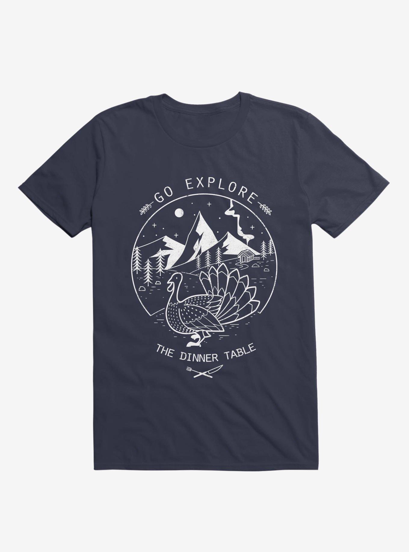 Go Explore The Dinner Navy Blue T-Shirt