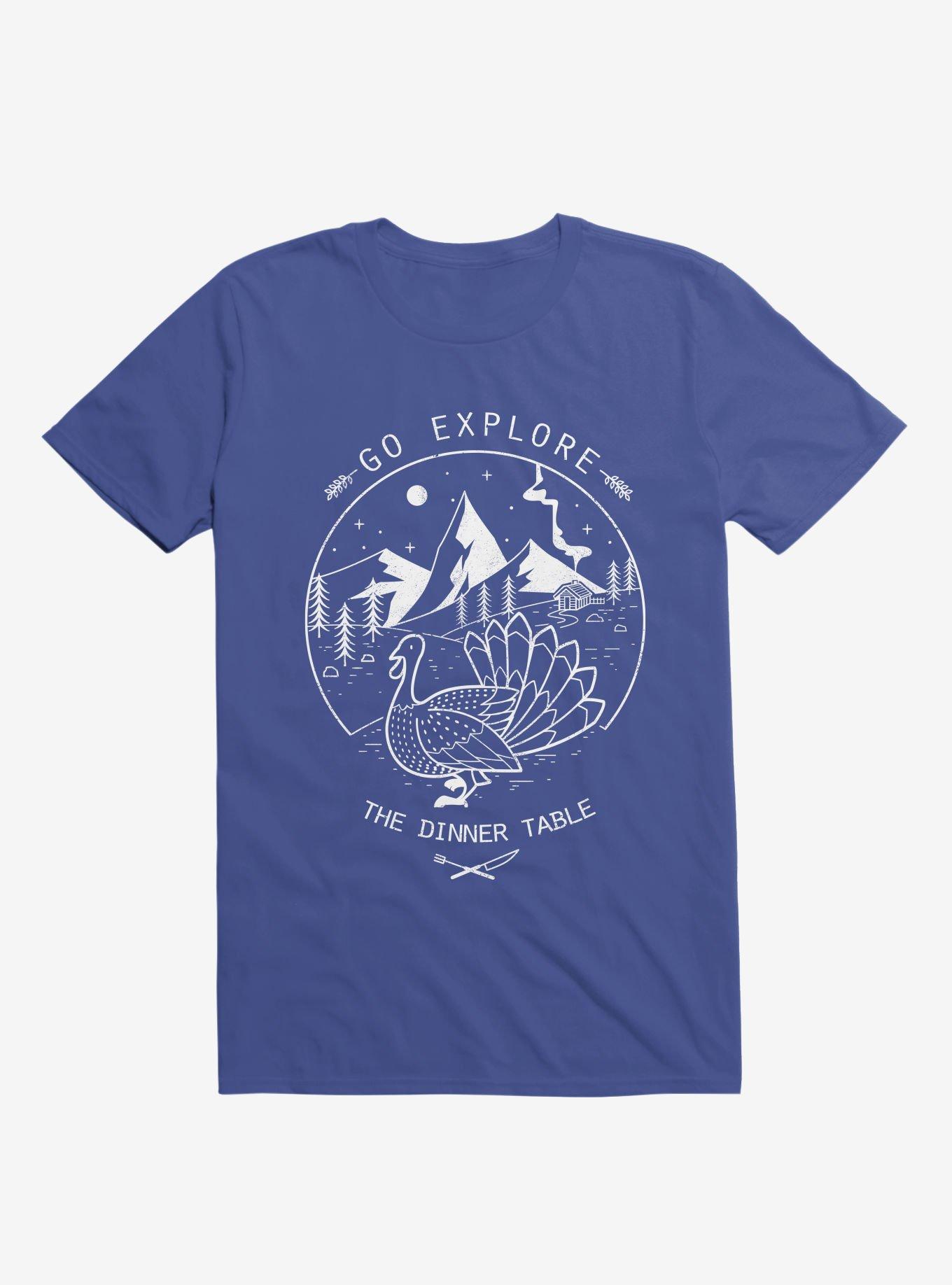 Go Explore The Dinner Royal Blue T-Shirt, ROYAL, hi-res