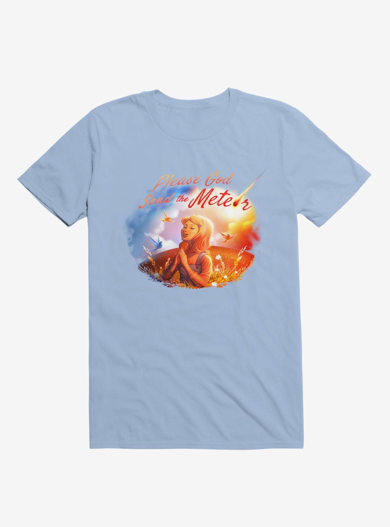 Please God Send The Meteor Light Blue T-Shirt, , hi-res