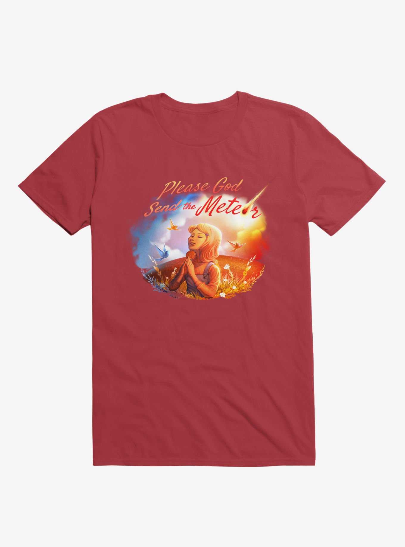Please God Send The Meteor Red T-Shirt, , hi-res