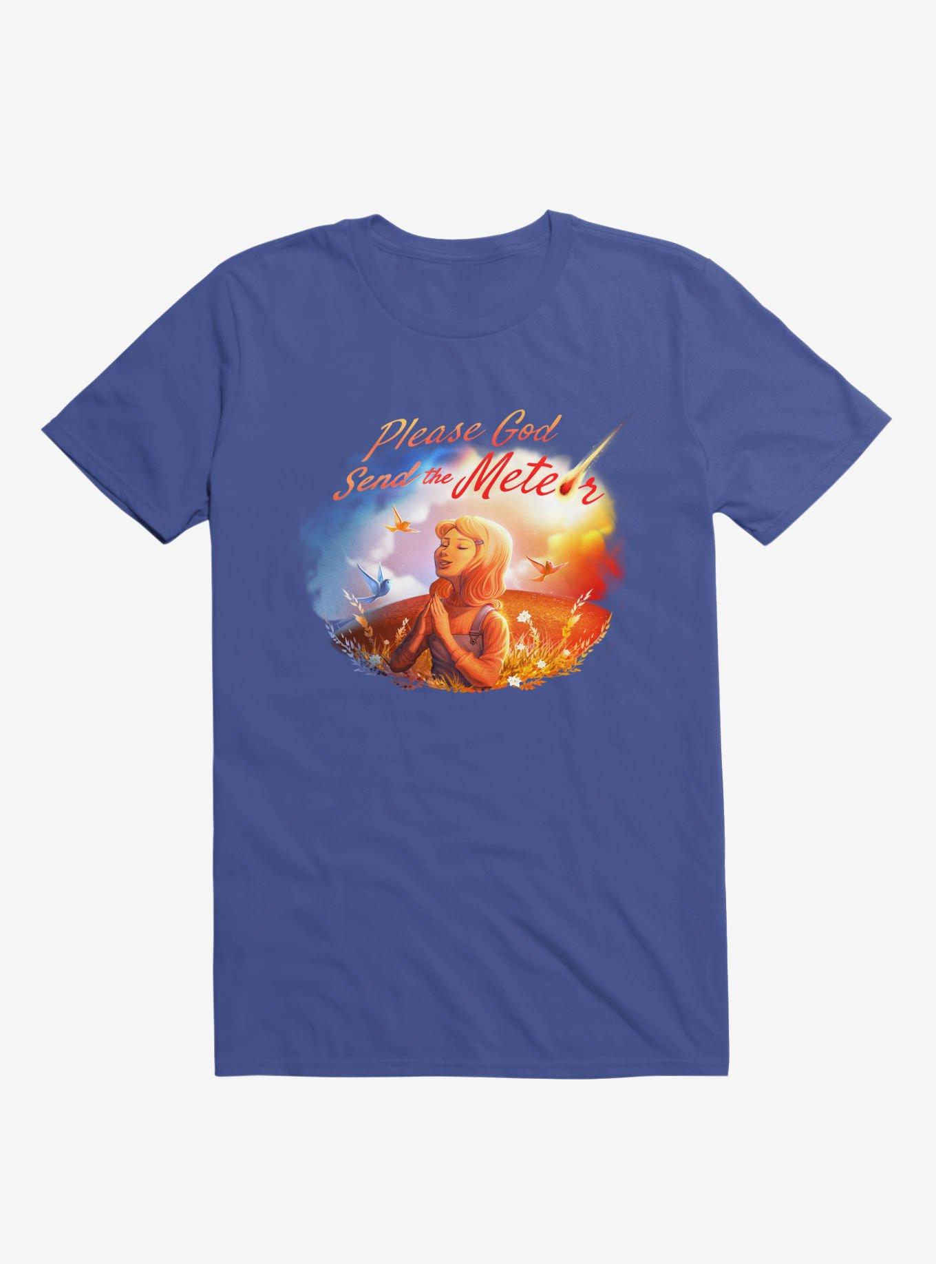 Please God Send The Meteor Royal Blue T-Shirt, , hi-res