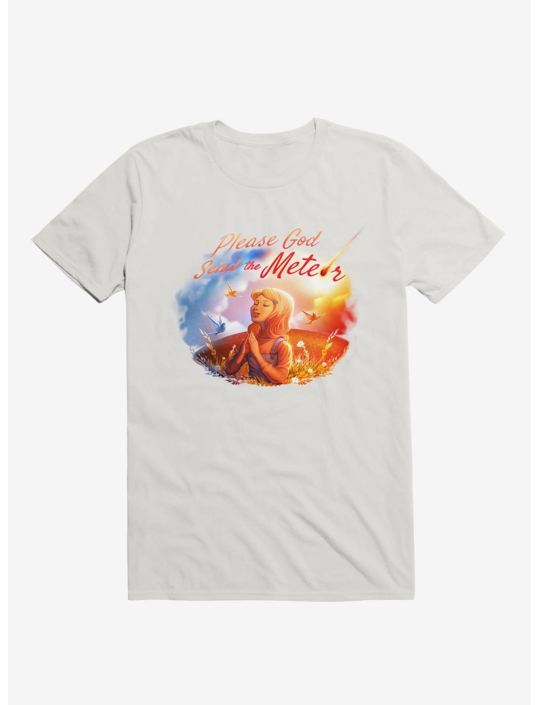 Please God Send The Meteor White T-Shirt, WHITE, hi-res