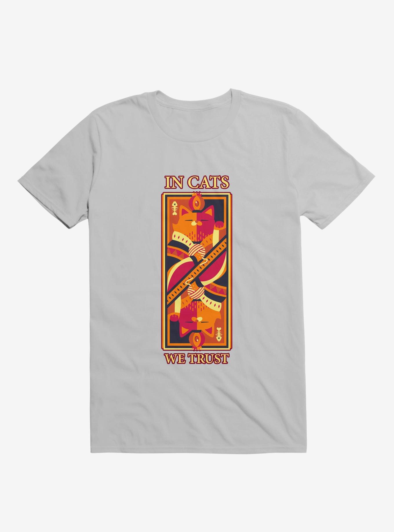 In Cats We Trust Ice Grey T-Shirt, , hi-res