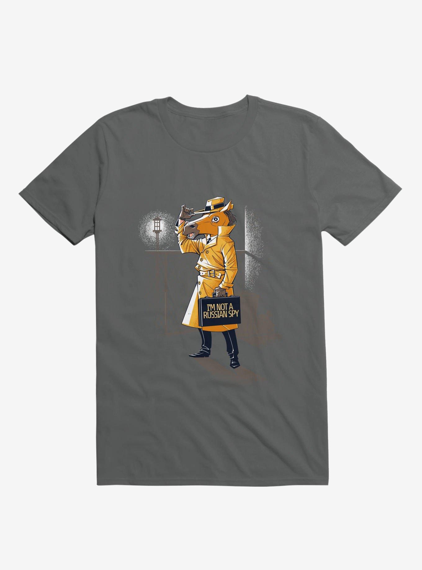 I'm Not A Russian Spy T-Shirt, CHARCOAL, hi-res