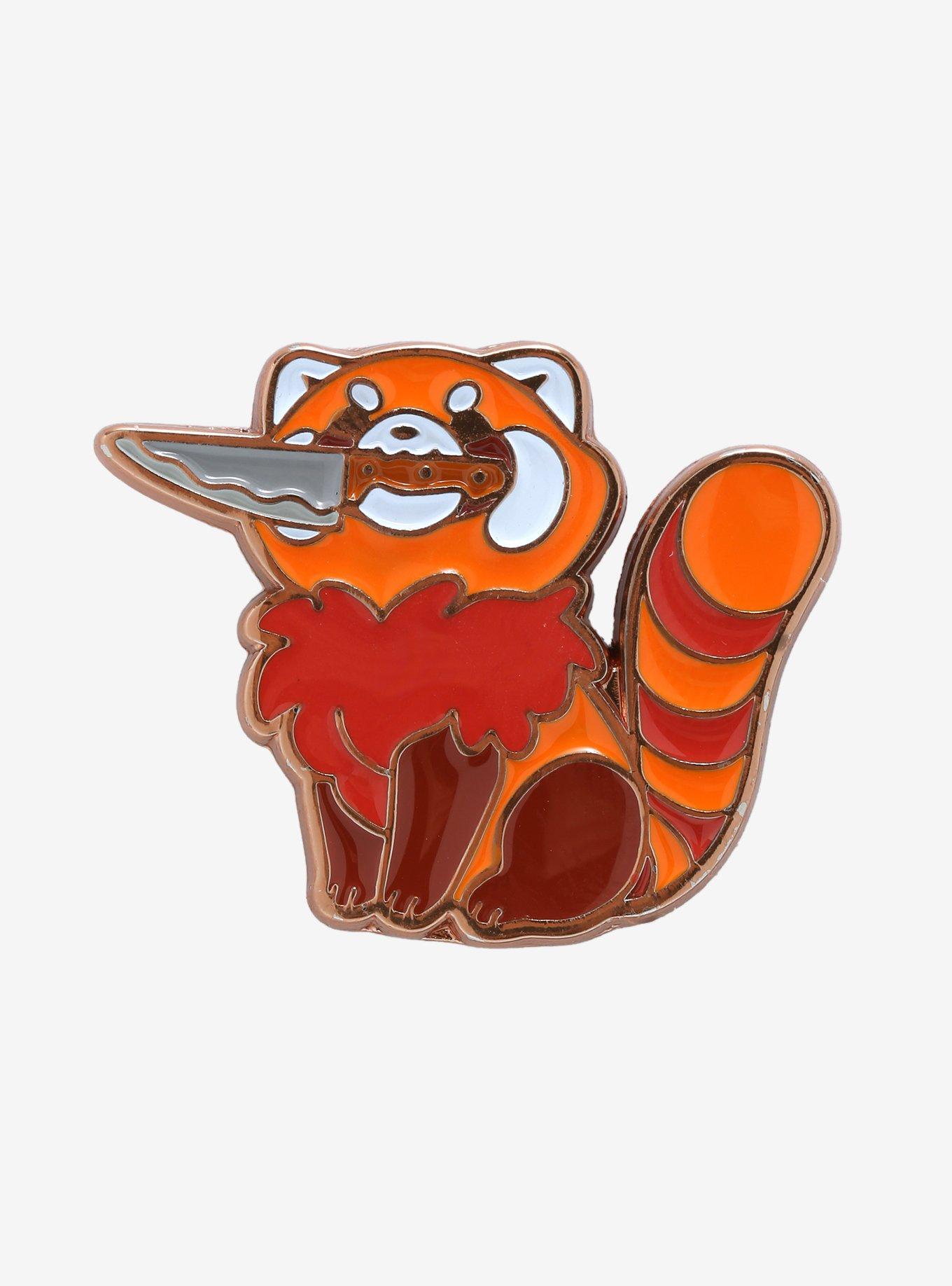 Cute Red Fox Knife Enamel Pin