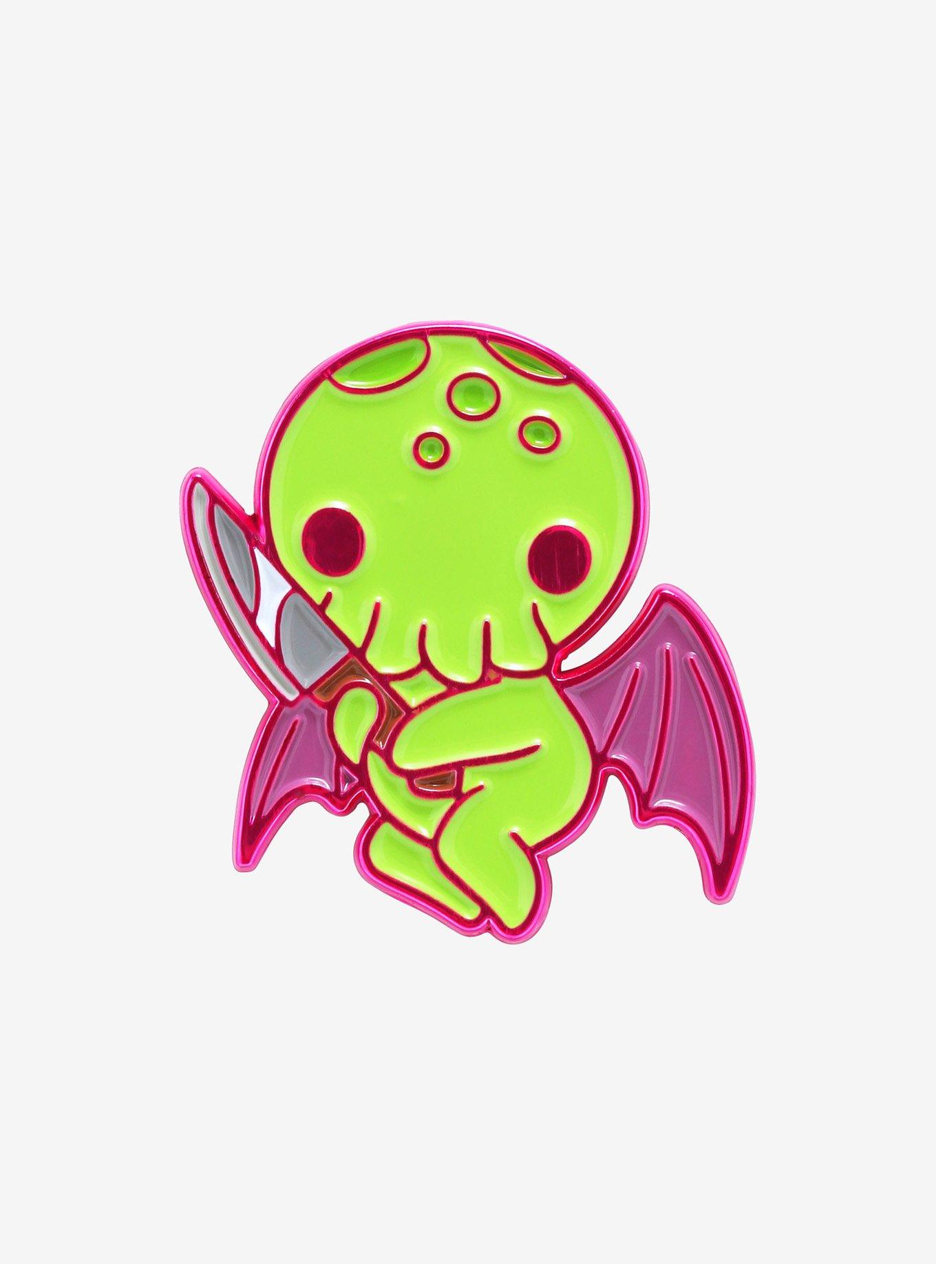Cute & Deadly Cthulhu Enamel Pin, , hi-res