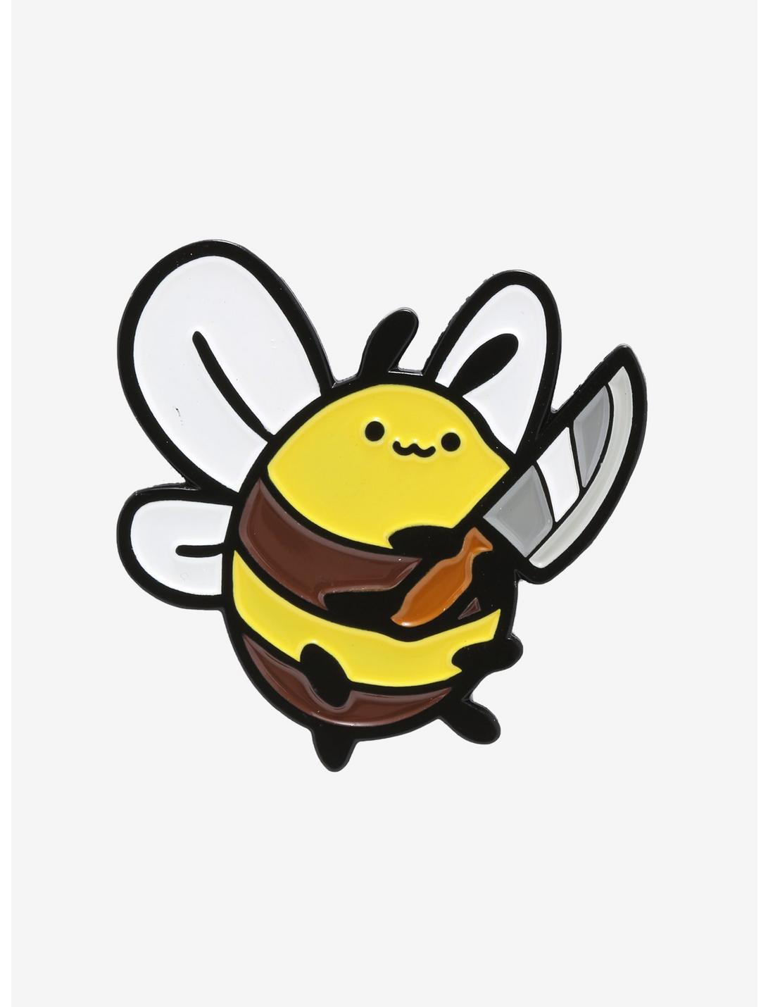 Cute & Deadly Bee Enamel Pin, , hi-res