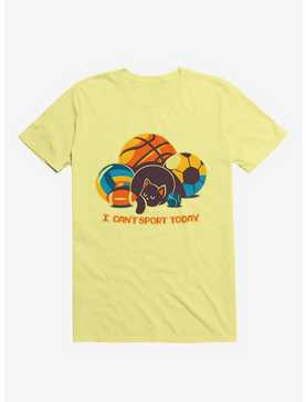 I Can't Sports Today Corn Silk Yellow T-Shirt, , hi-res