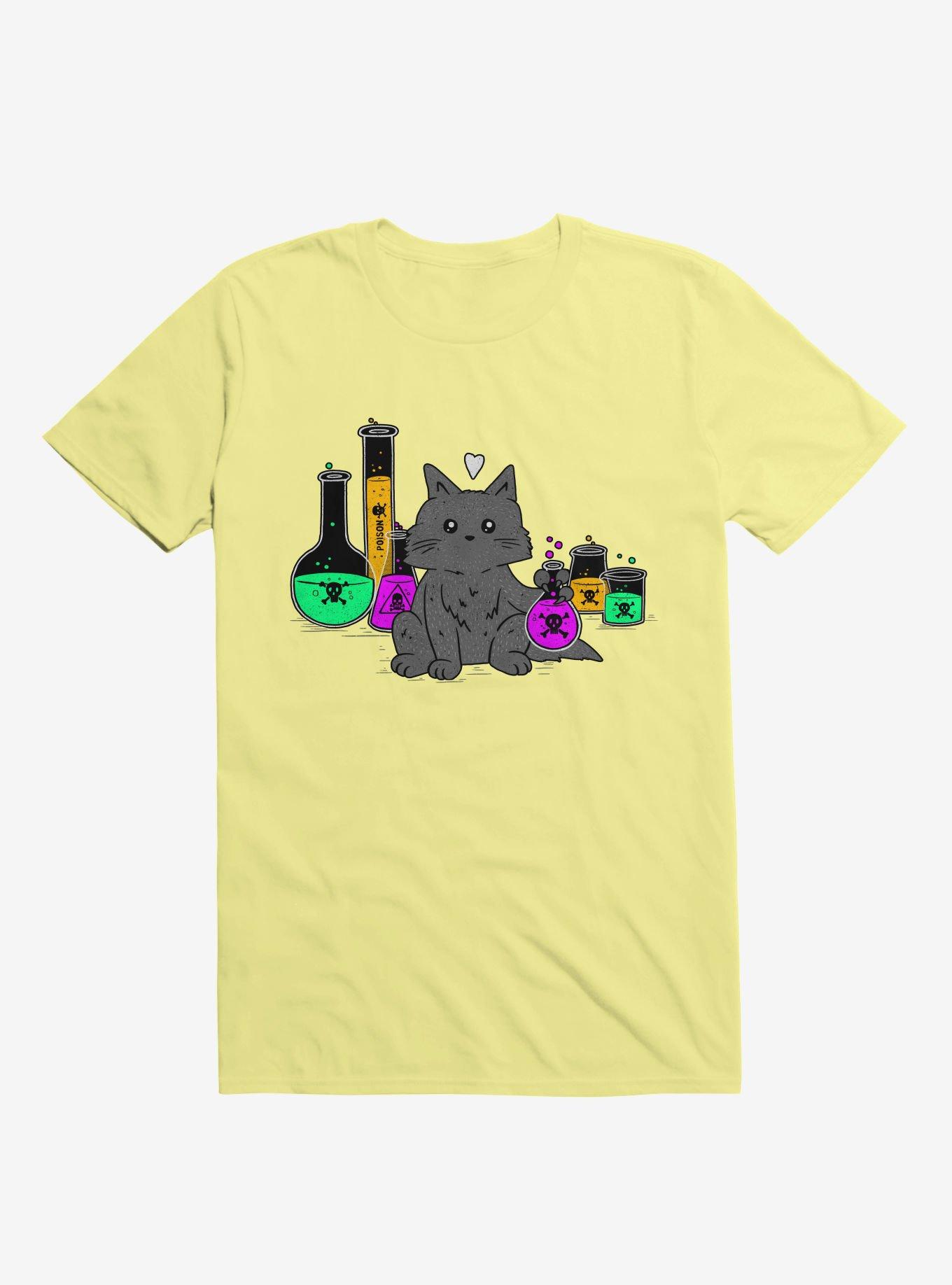 I Think My Cat Wants To Kill Me Corn Silk Yellow T-Shirt, , hi-res