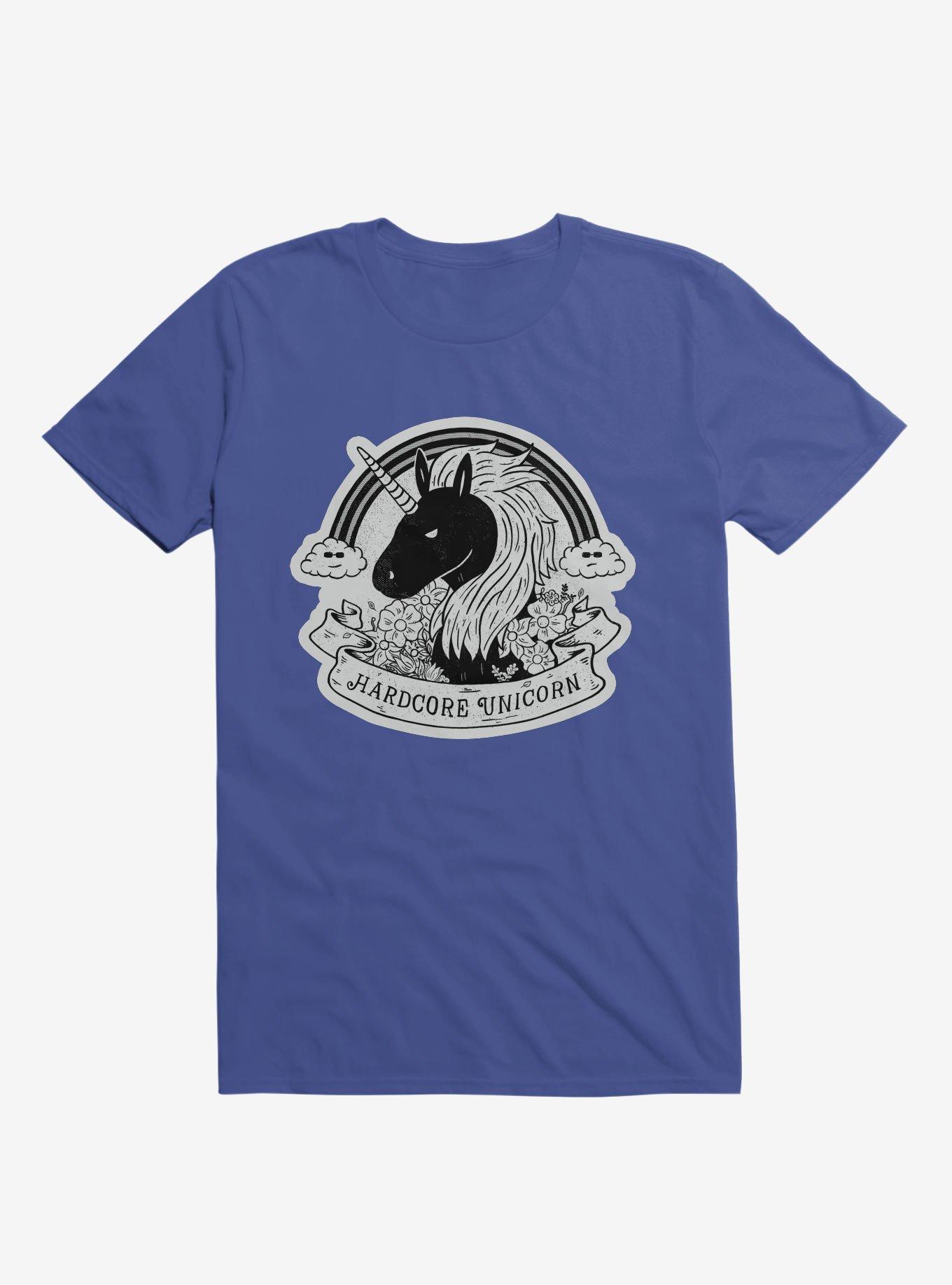 Hardcore Unicorn Royal Blue T-Shirt, ROYAL, hi-res
