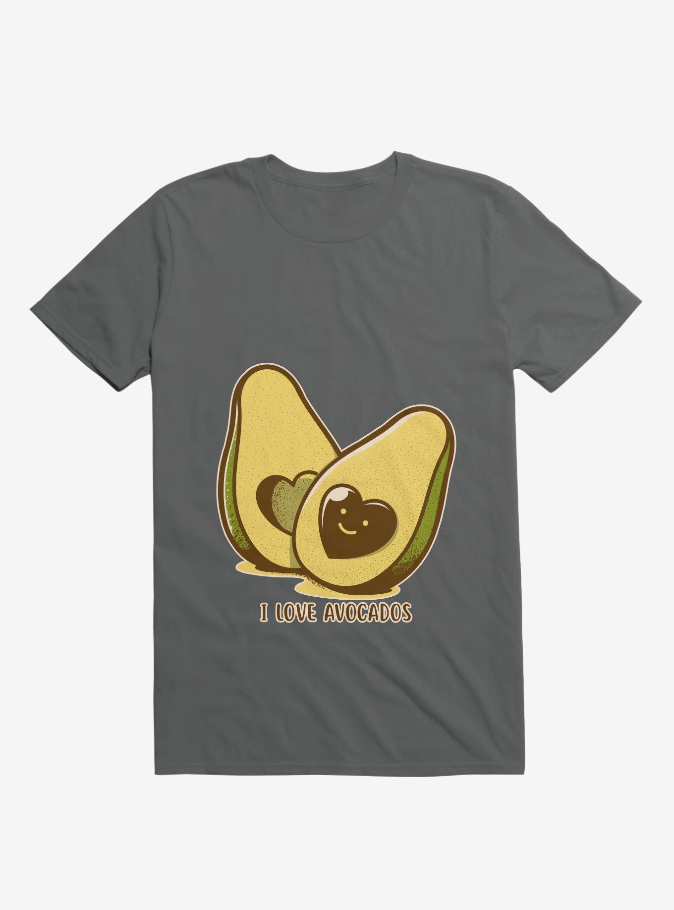 I Love Avocados Charcoal Grey T-Shirt, CHARCOAL, hi-res