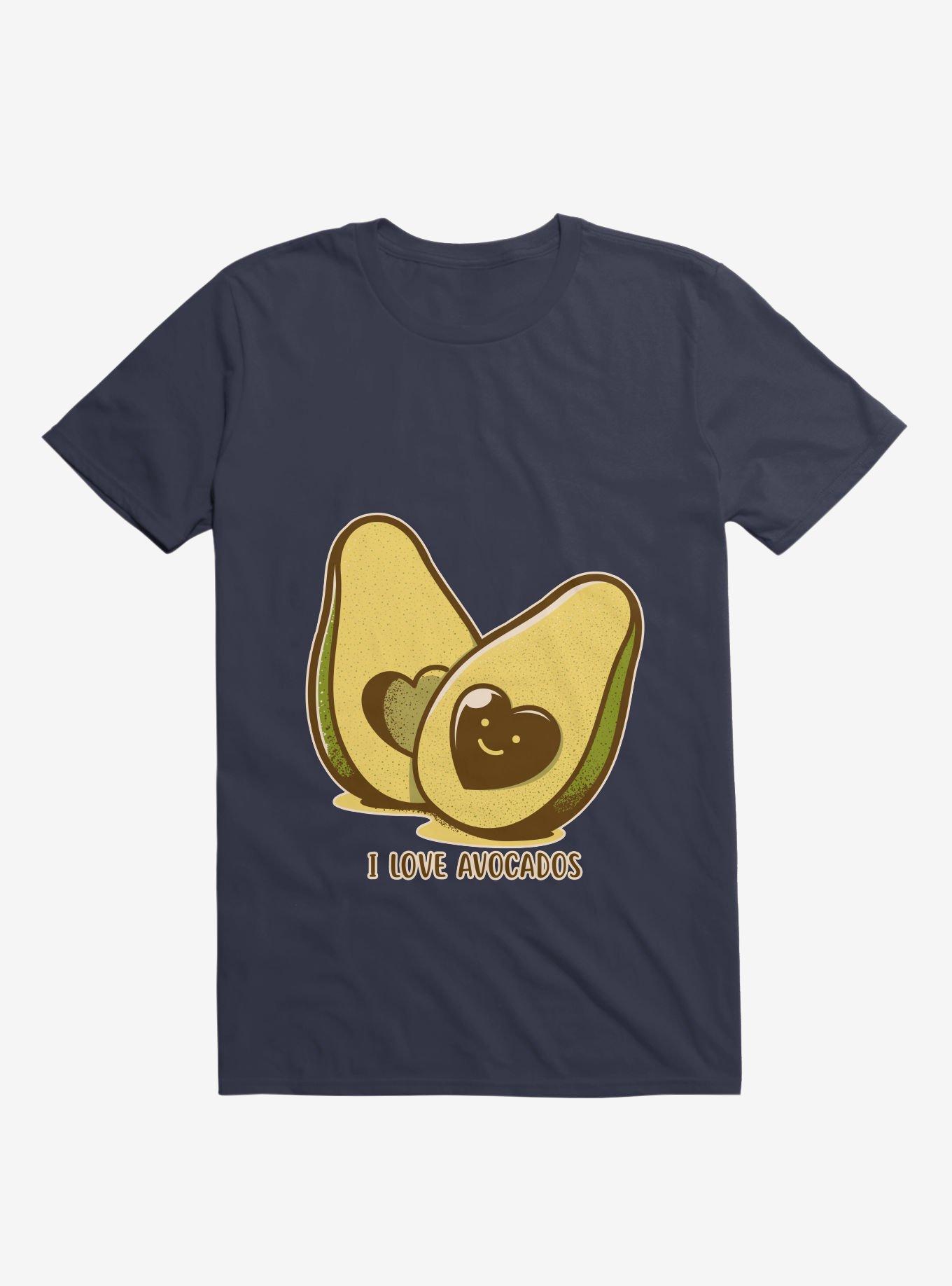 I Love Avocados Navy Blue T-Shirt, NAVY, hi-res