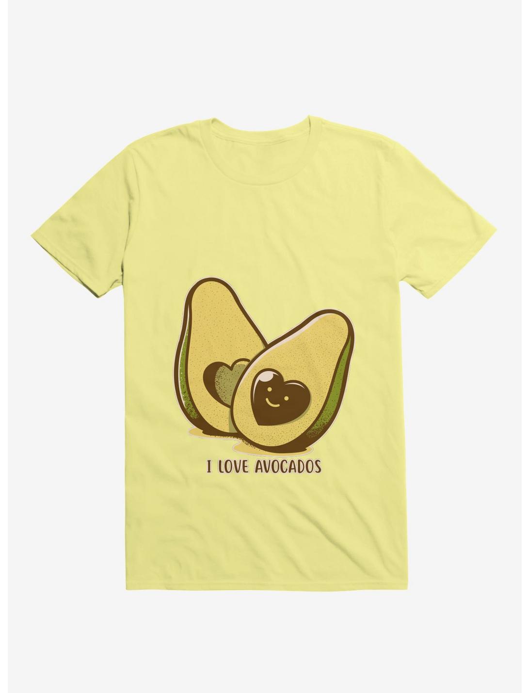 I Love Avocados Corn Silk Yellow T-Shirt, CORN SILK, hi-res
