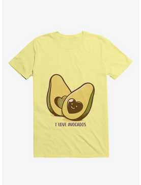 I Love Avocados Corn Silk Yellow T-Shirt, , hi-res