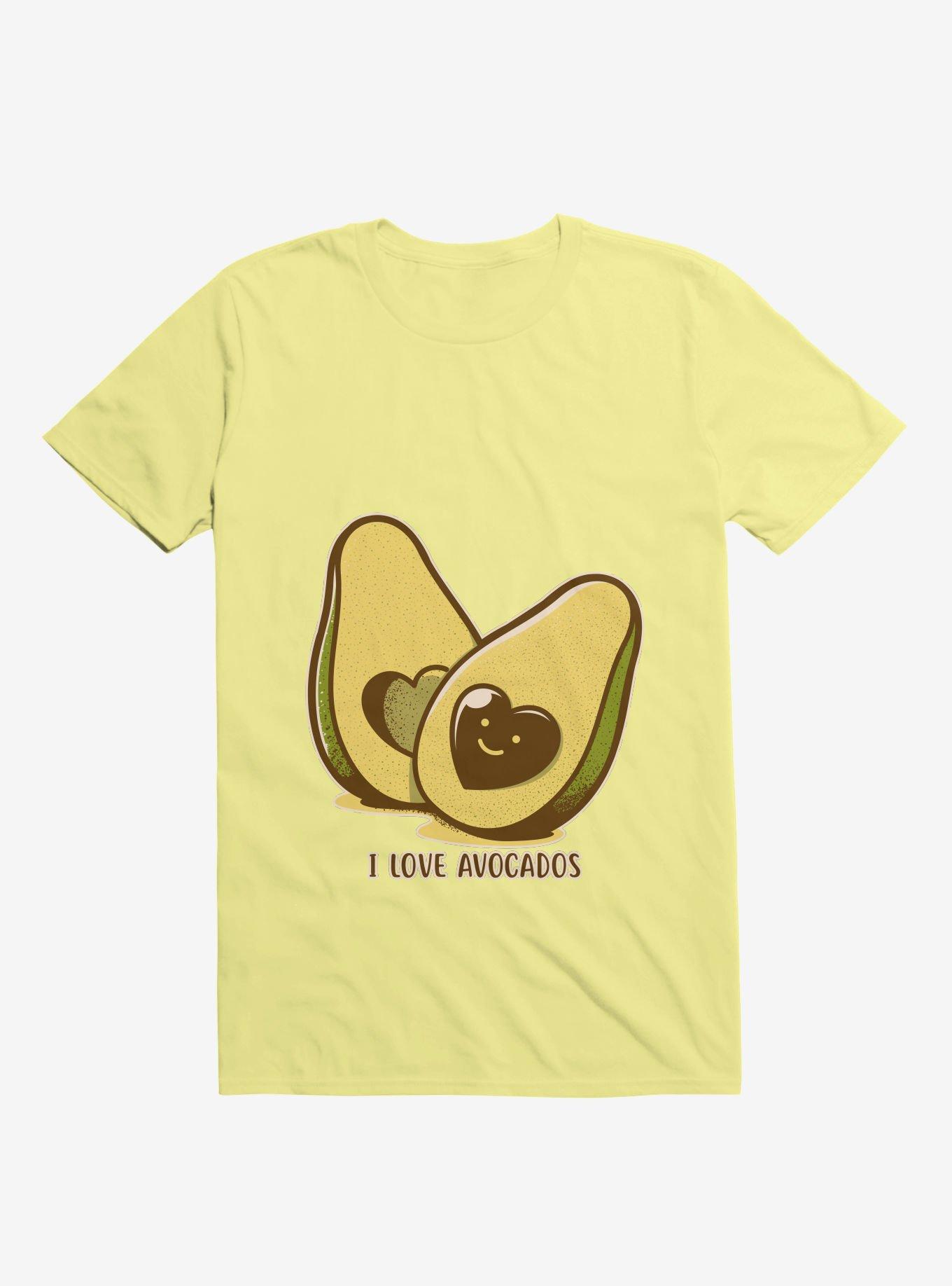 I Love Avocados Corn Silk Yellow T-Shirt, CORN SILK, hi-res