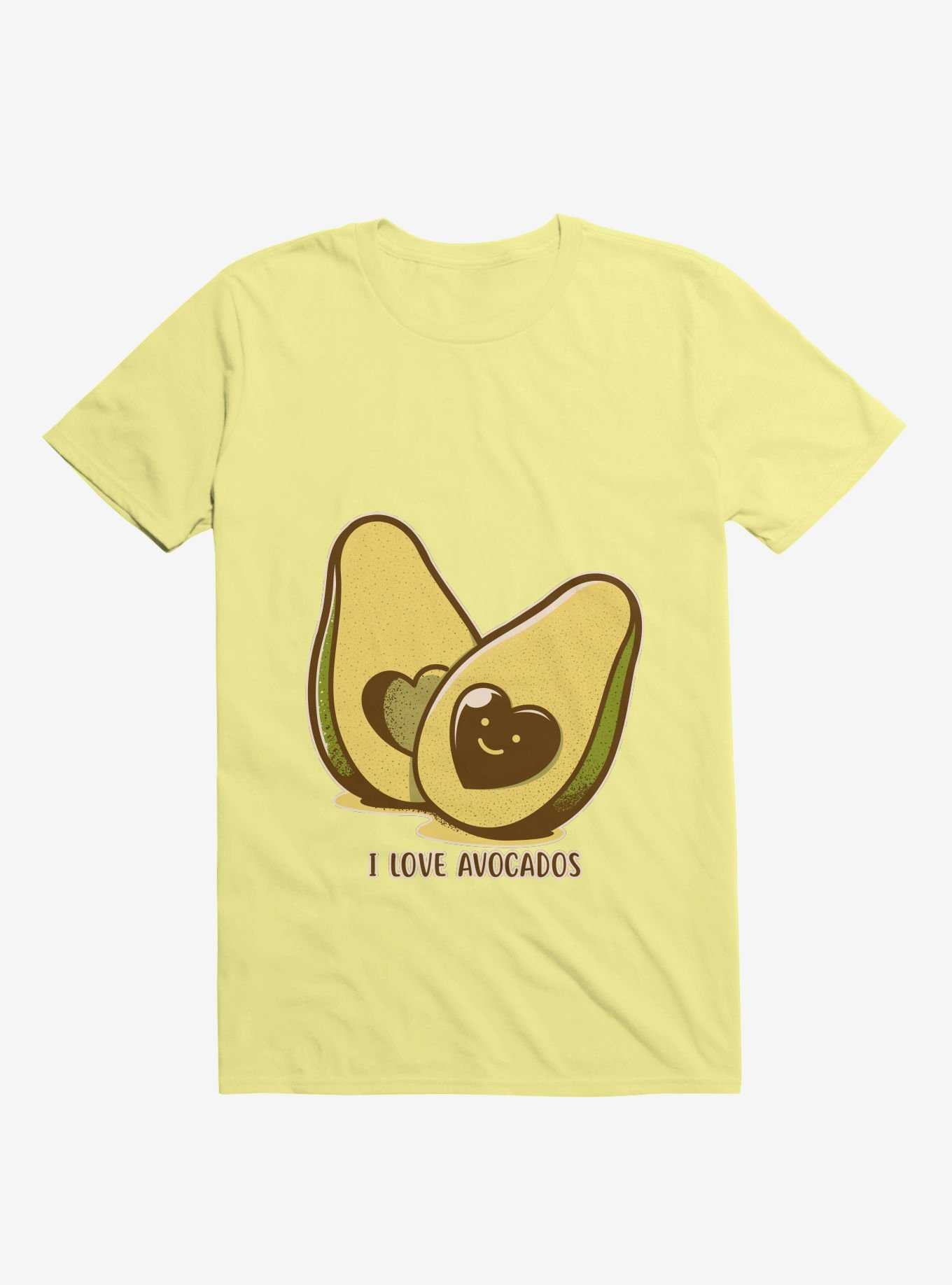 I Love Avocados Corn Silk Yellow T-Shirt, , hi-res