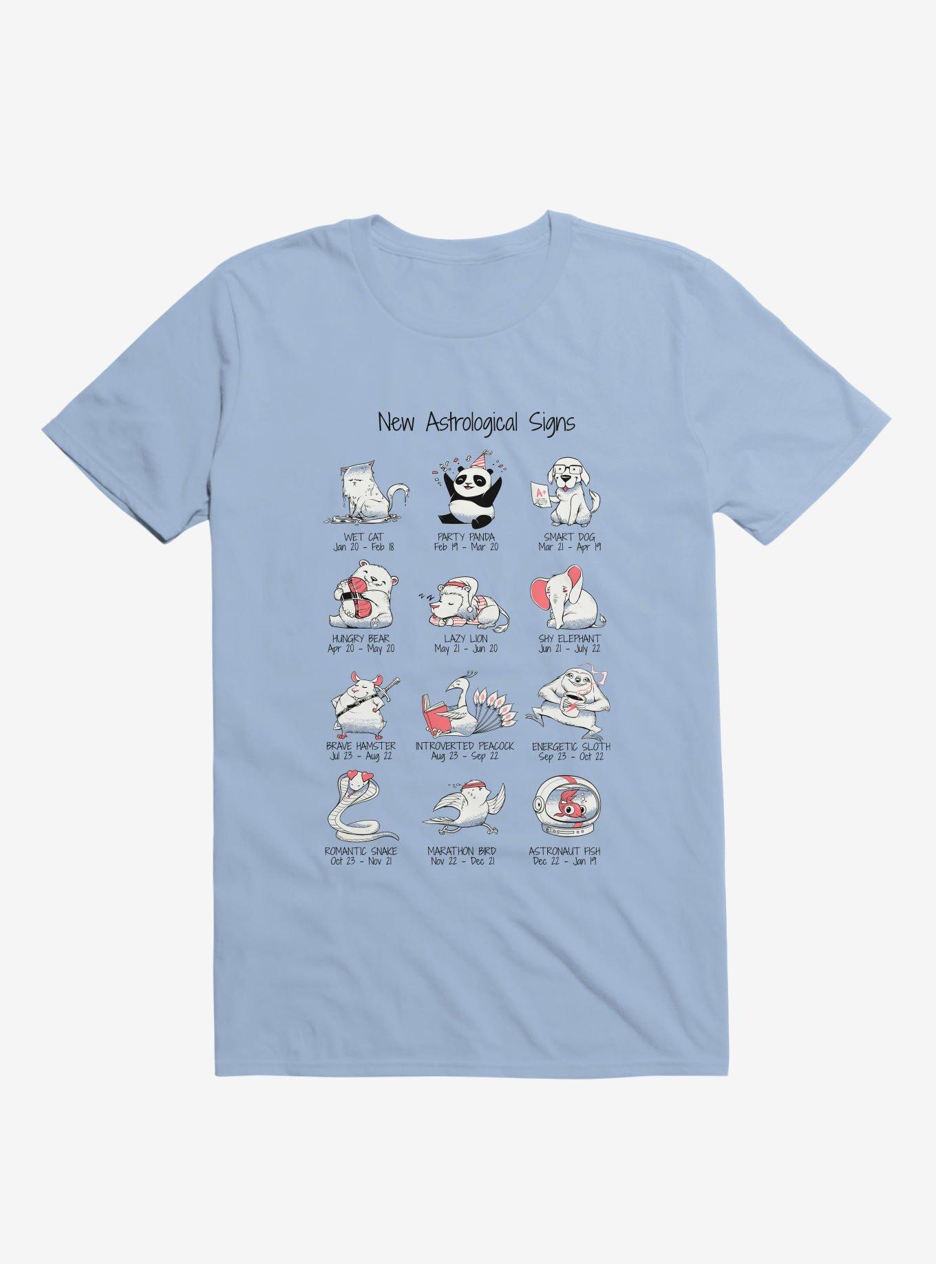 New Astrological Signs T-Shirt, LIGHT BLUE, hi-res