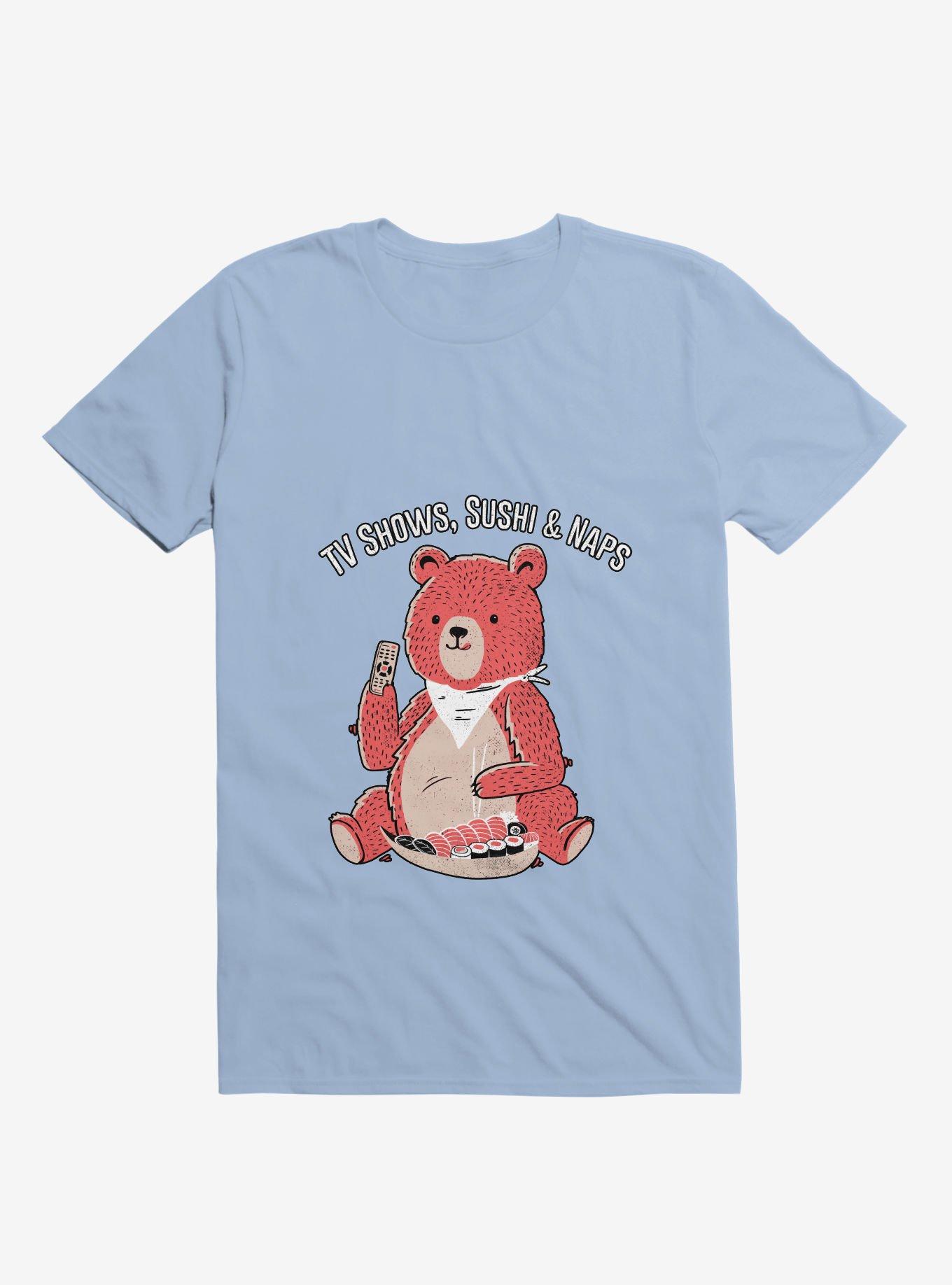 TV Shows, Sushi & Naps T-Shirt, LIGHT BLUE, hi-res