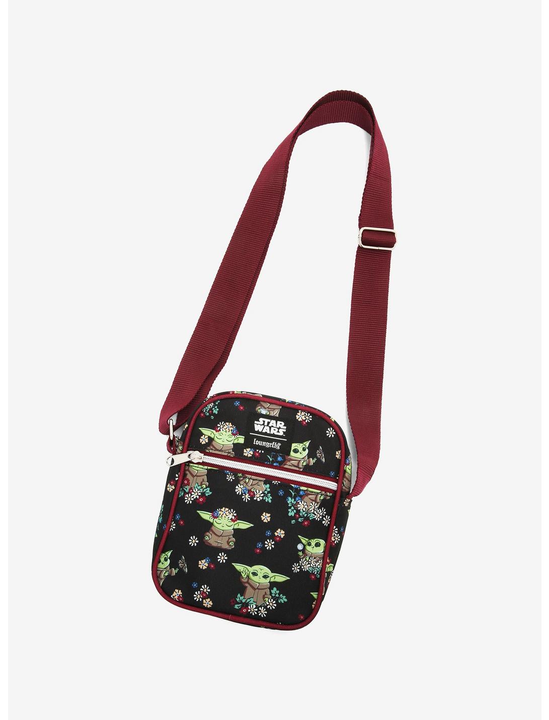 Loungefly Star Wars The Mandalorian The Child Floral Athletic Crossbody Bag, , hi-res
