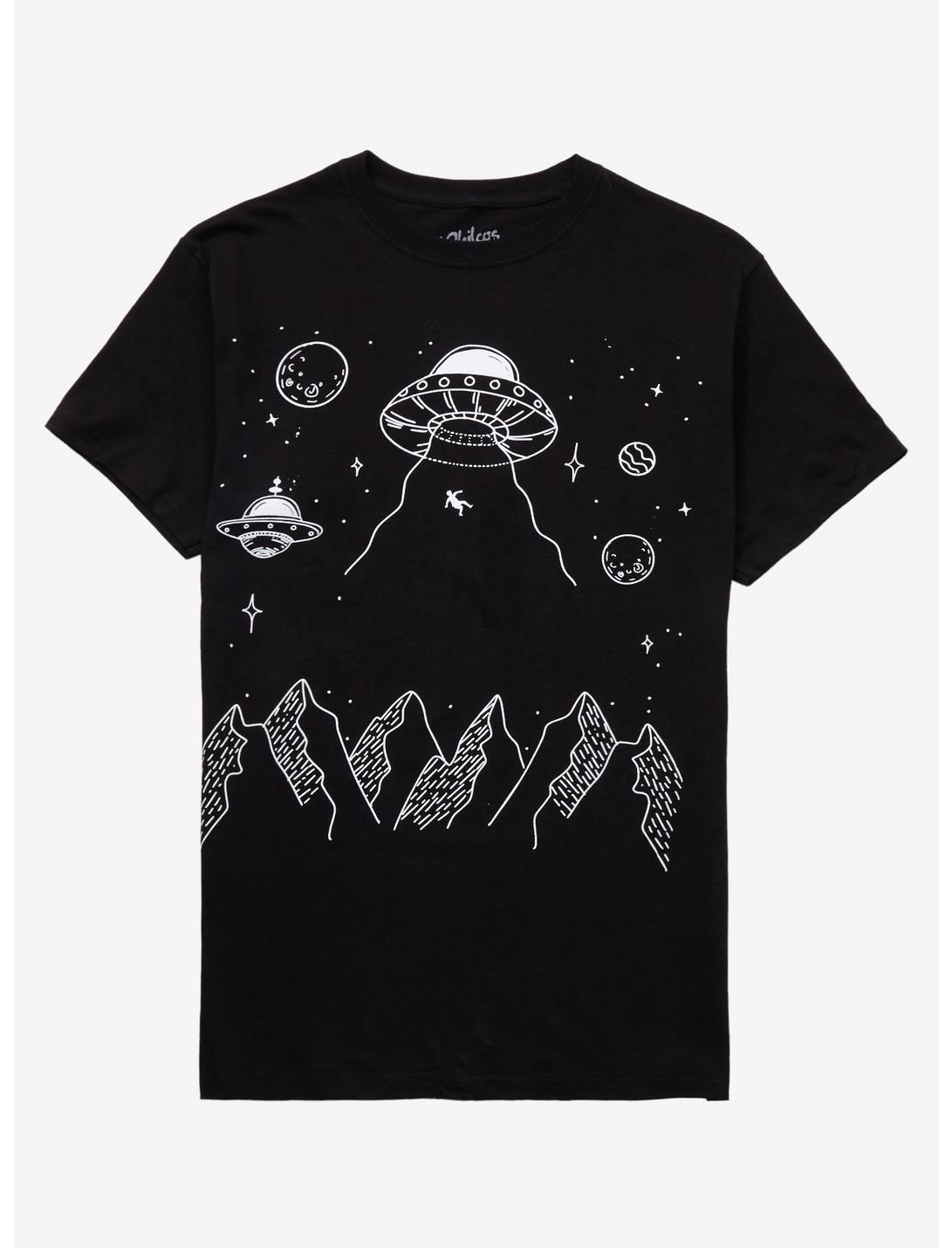 Alien Planets Graphic T-Shirt, BLACK, hi-res