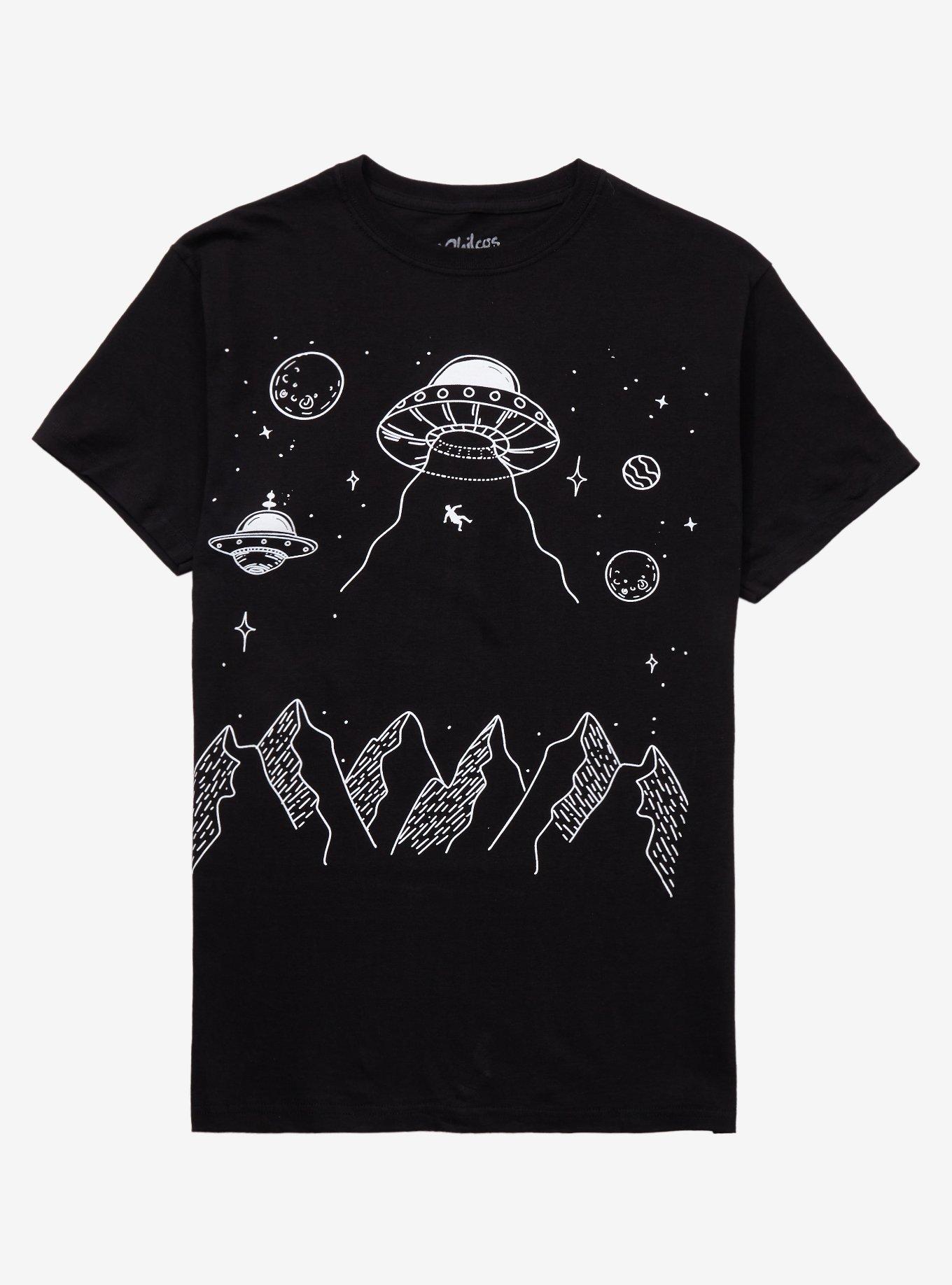 Alien Planets Graphic T-Shirt, BLACK, hi-res