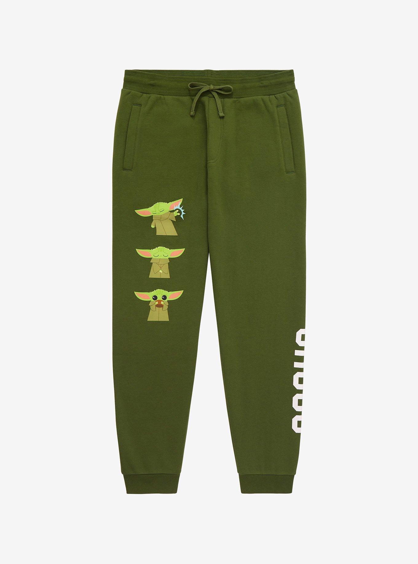 Star Wars The Mandalorian Grogu Joggers - BoxLunch Exclusive, GREEN, hi-res