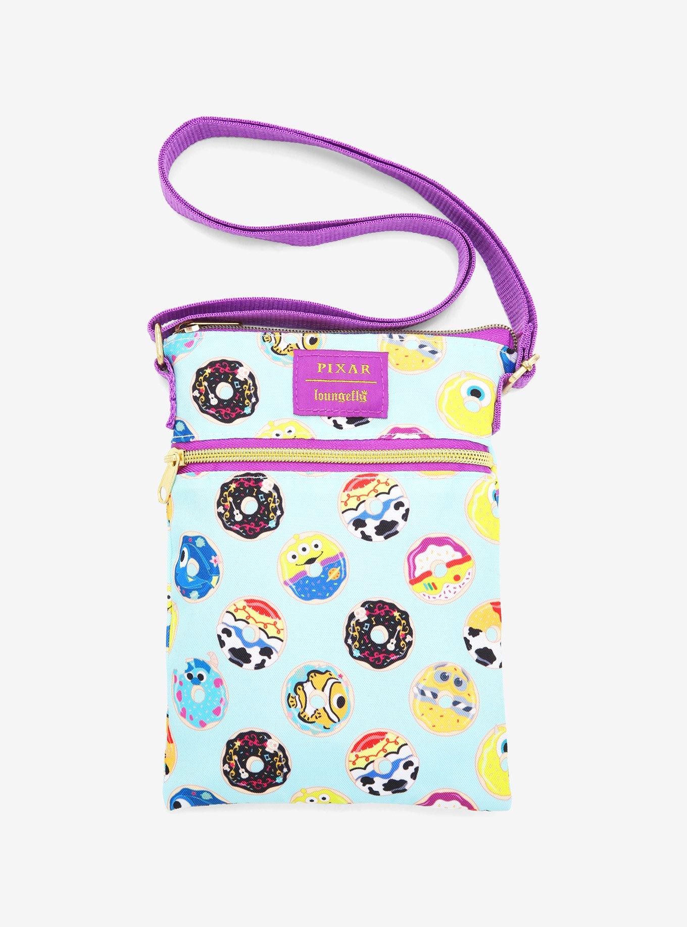 Loungefly Disney Pixar Character Donuts Passport Crossbody Bag Hot Topic