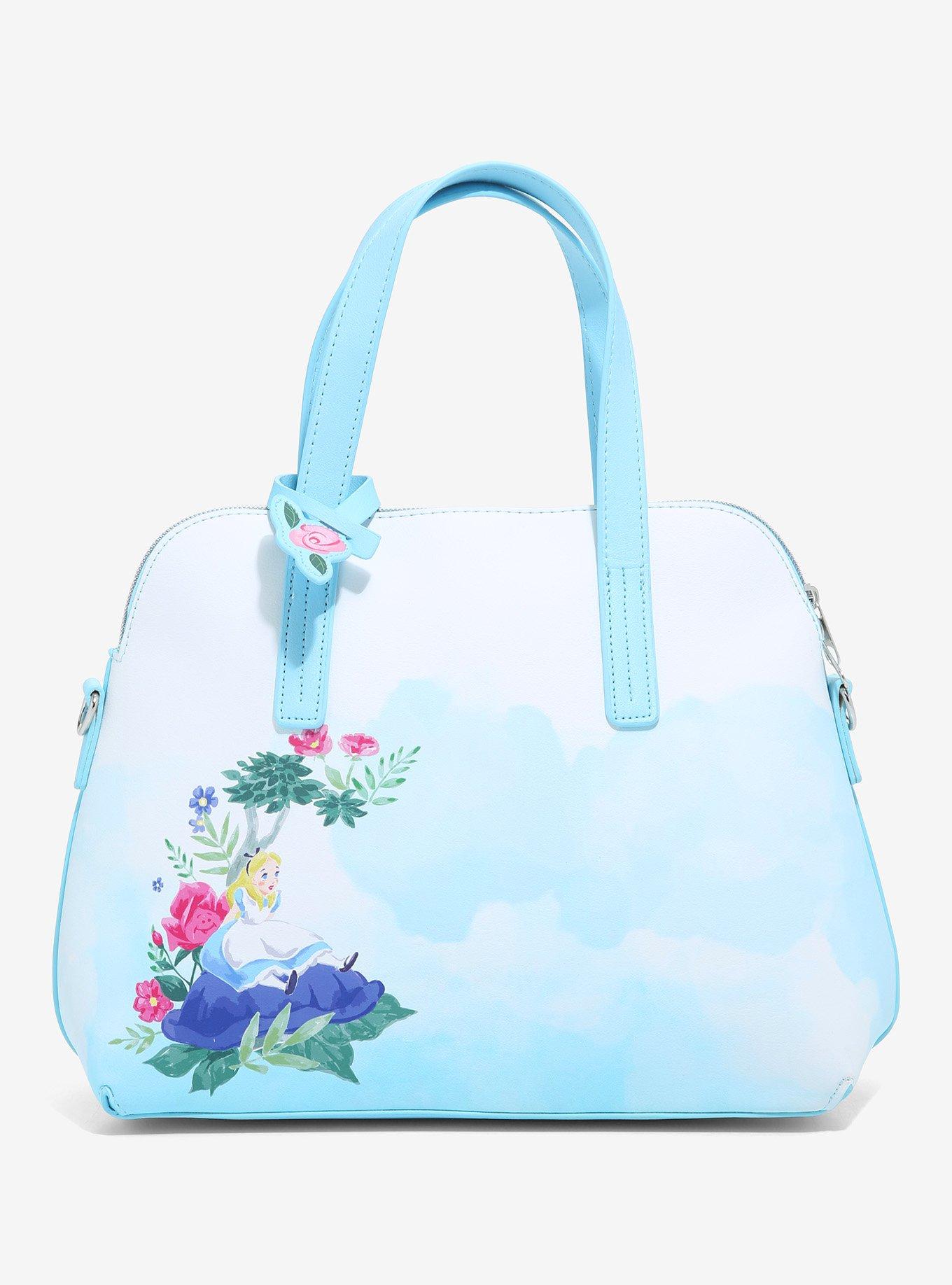 Loungefly Disney Alice In Wonderland Floral Watercolor Satchel Bag, , hi-res