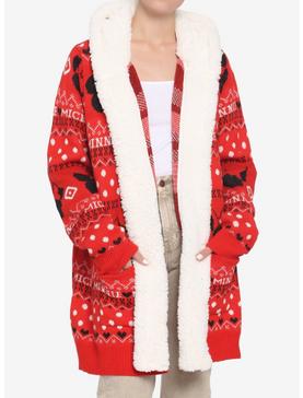 Disney Mickey Mouse & Minnie Mouse Sherpa Girls Open Cardigan, , hi-res