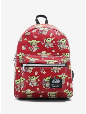Loungefly Star Wars The Mandalorian The Child Floral Mini Backpack, , hi-res