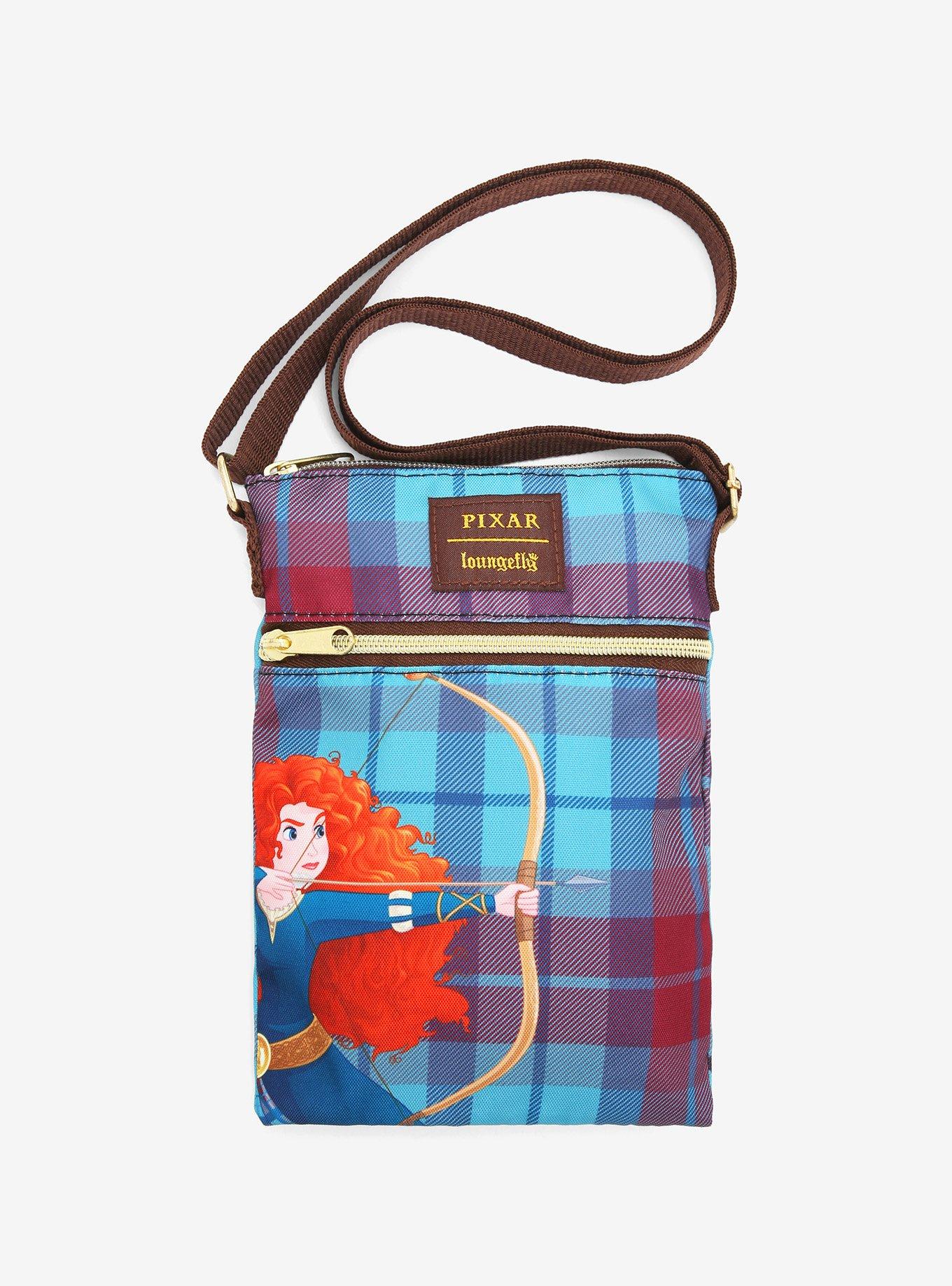 Loungefly Disney Pixar Brave Plaid Passport Crossbody Bag, , hi-res