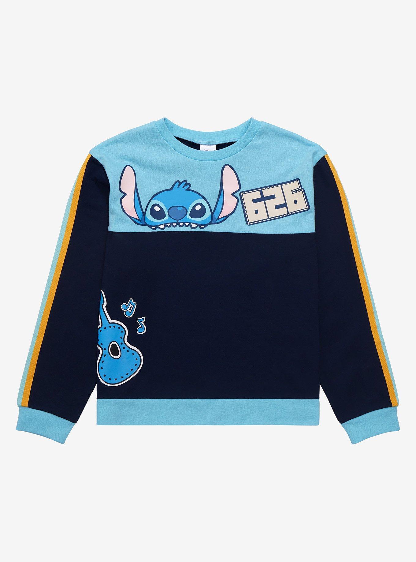 Disney Lilo & Stitch Experiment 626 Youth Panel Crewneck - BoxLunch Exclusive, BLUE, hi-res