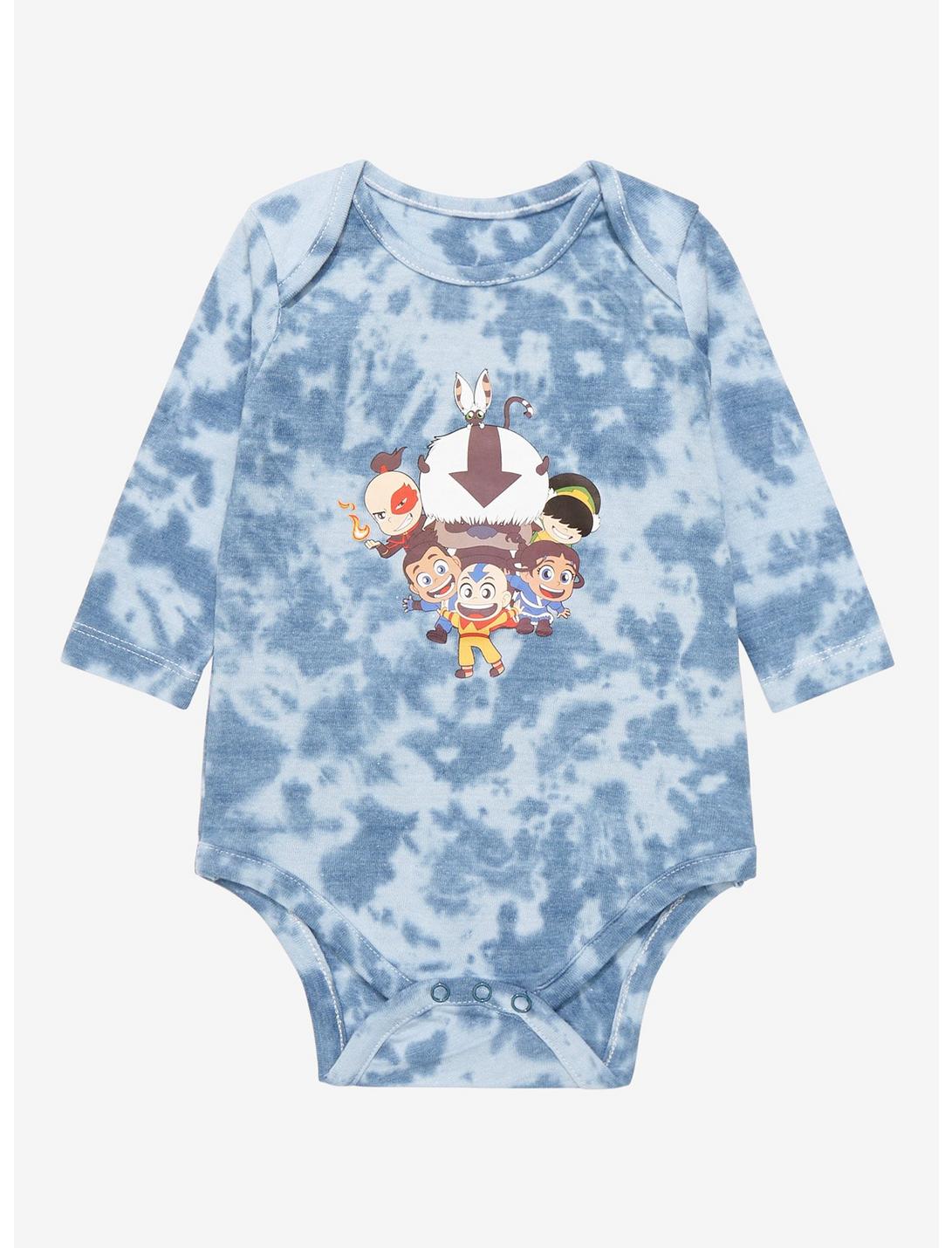 Avatar: The Last Airbender Chibi Gaang Group Portrait Tie-Dye Infant One-Piece - BoxLunch Exclusive, TIE DYE, hi-res