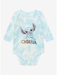 Disney Lilo & Stitch Ohana Tie-Dye Long Sleeve Infant One-Piece , TIE DYE, hi-res