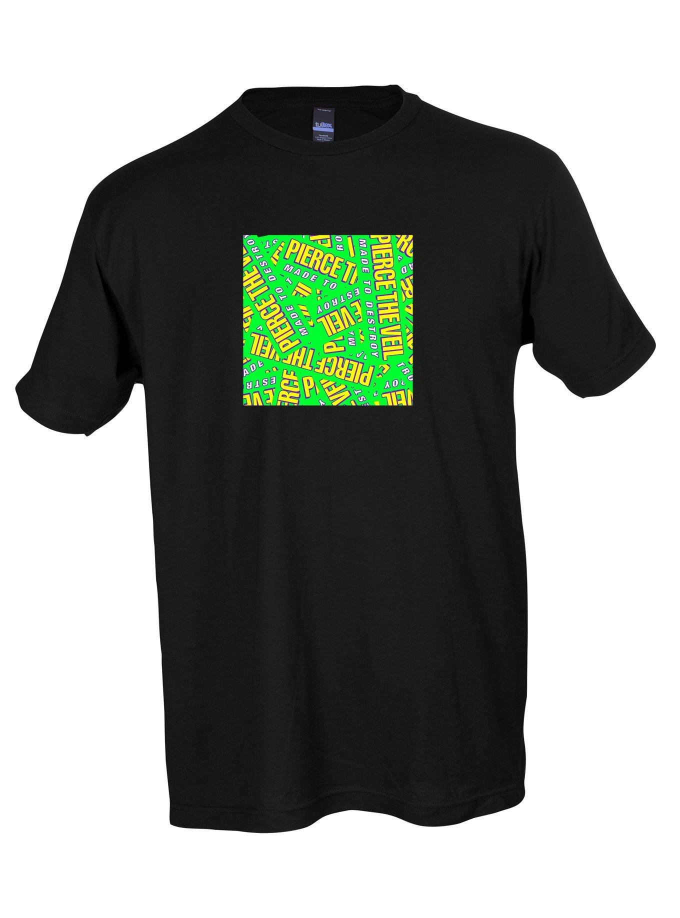 Pierce The Veil Green Box T-Shirt, BLACK, hi-res
