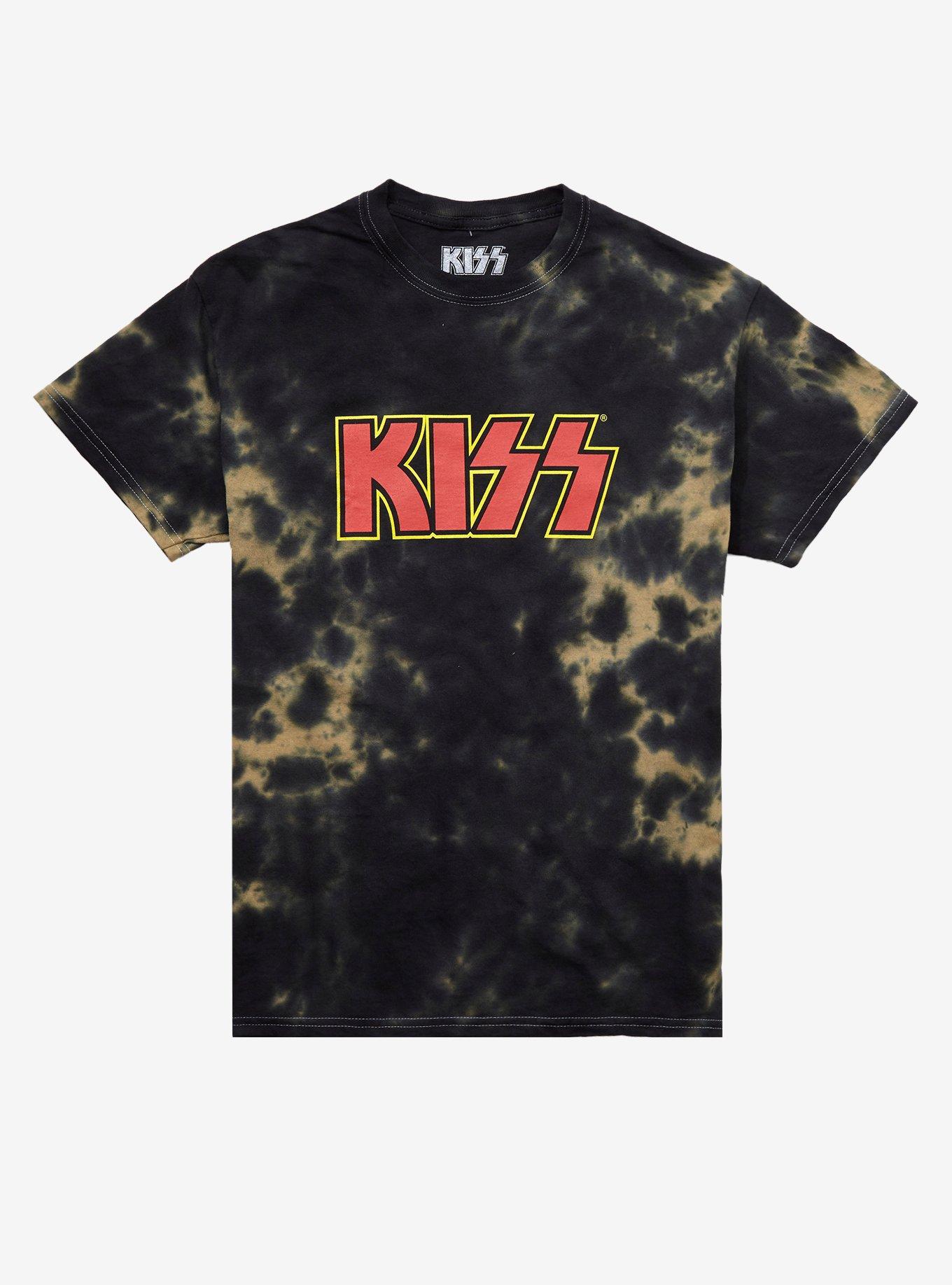 KISS Logo Bleach-Dye T-Shirt, MULTI, hi-res