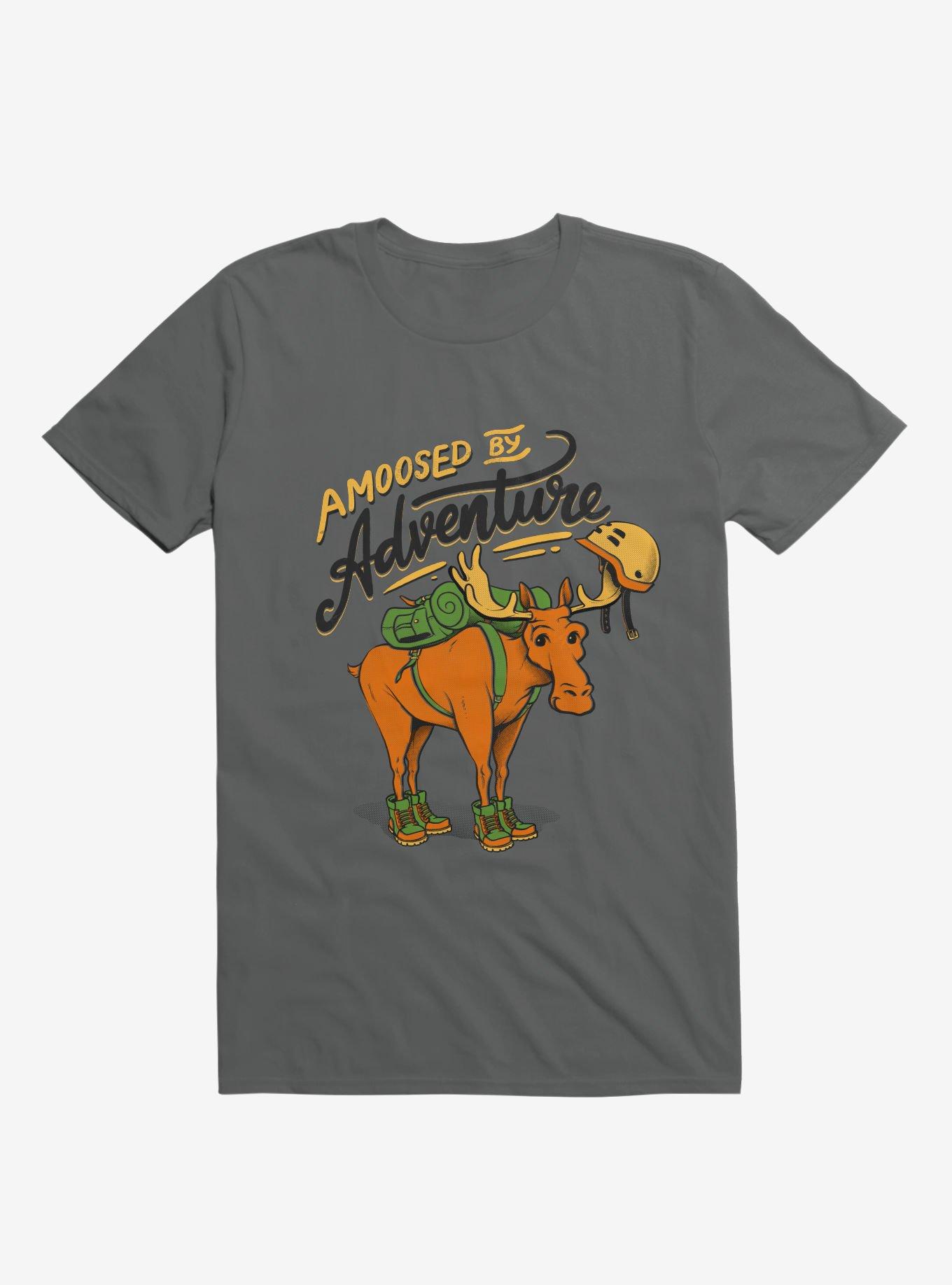 Amoosed By Adventure Charcoal Grey T-Shirt, , hi-res