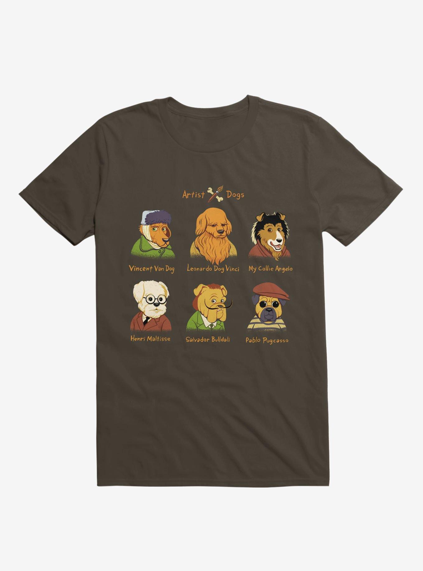 Artist Dogs Brown T-Shirt, , hi-res