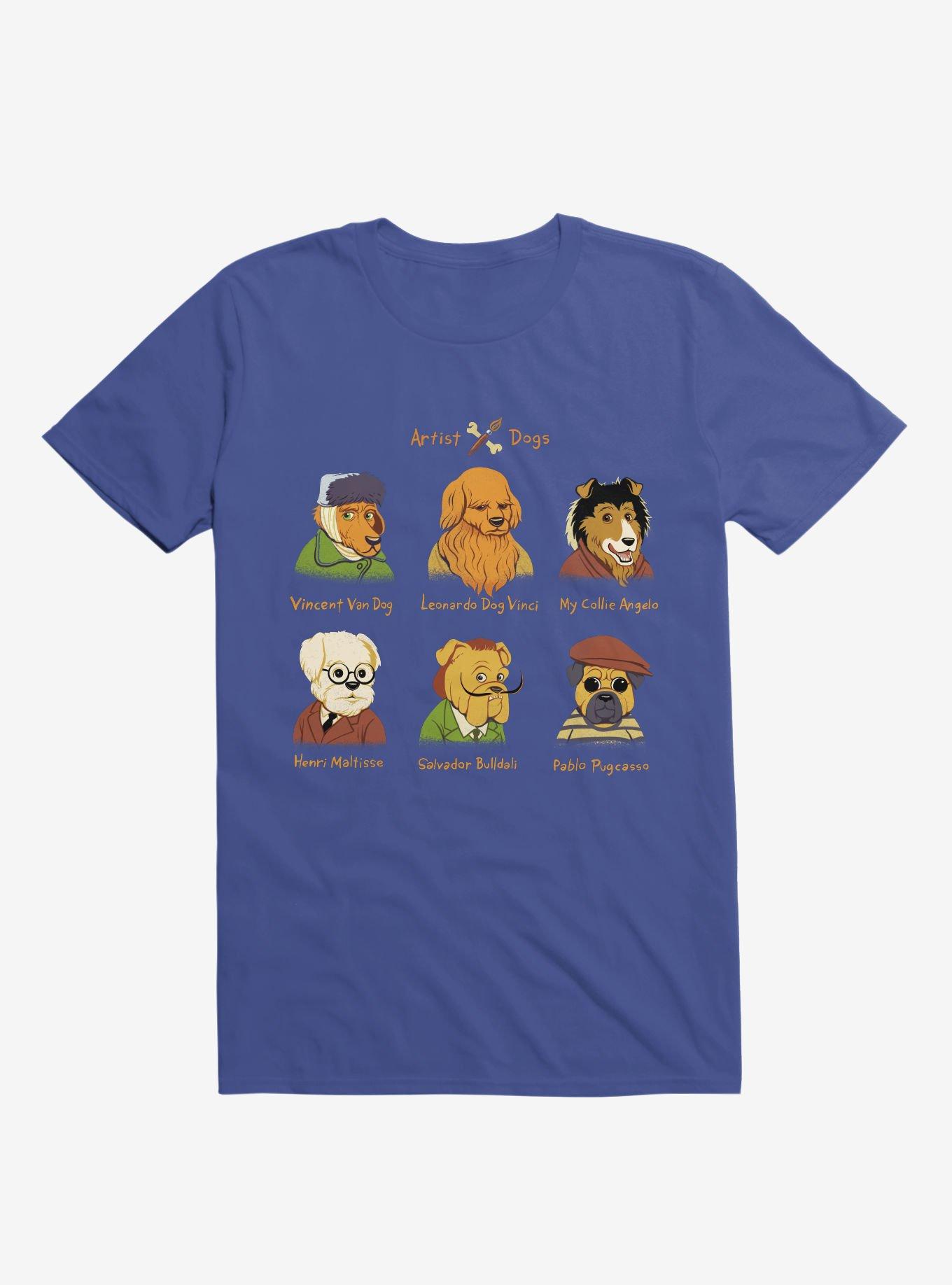 Artist Dogs Royal Blue T-Shirt, , hi-res