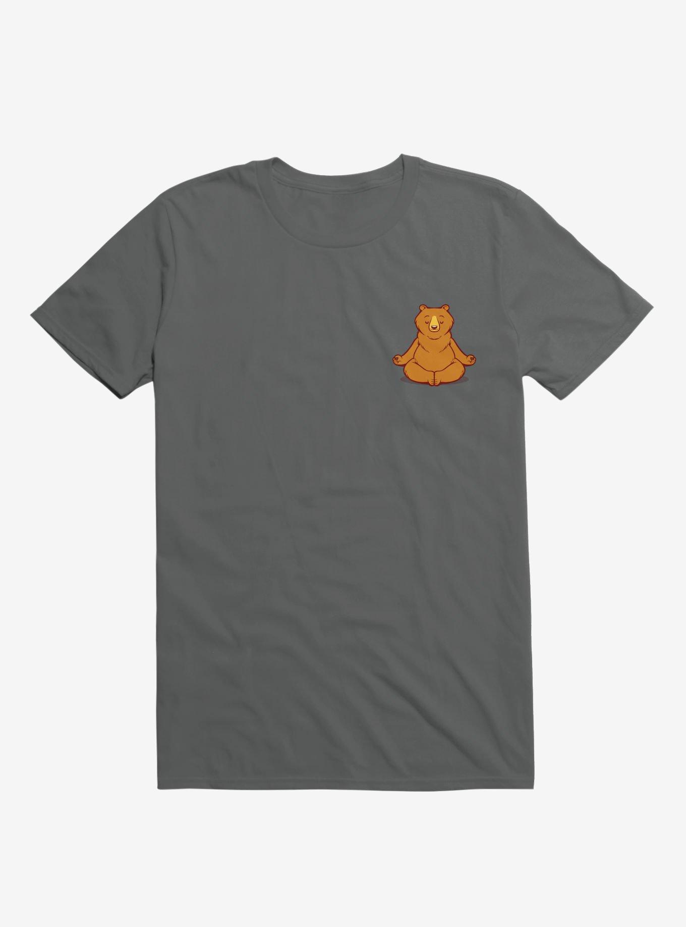 Bear Animals Meditation Zen Buddhism Charcoal Grey T-Shirt, , hi-res