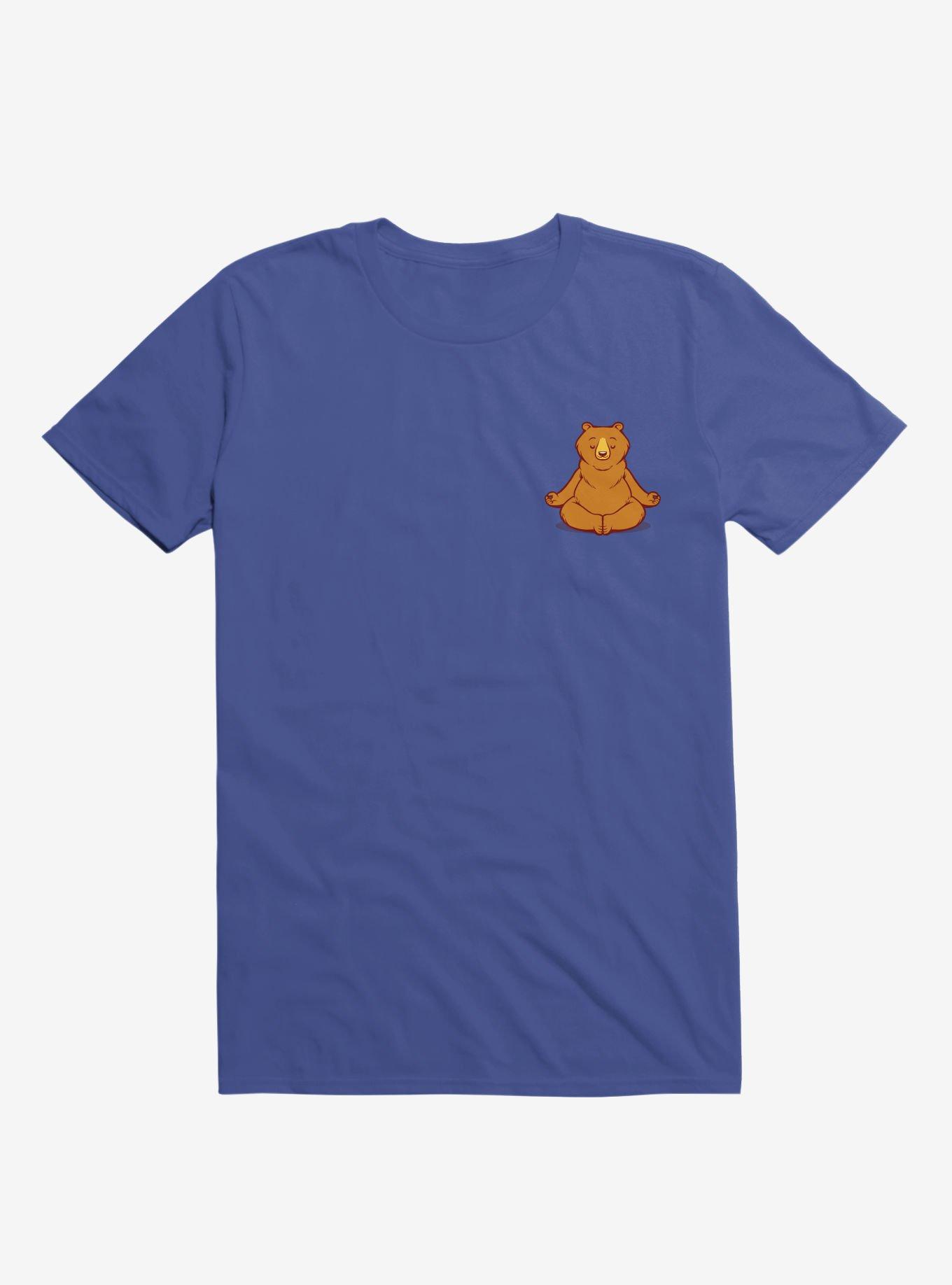 Bear Animals Meditation Zen Buddhism Royal Blue T-Shirt, ROYAL, hi-res