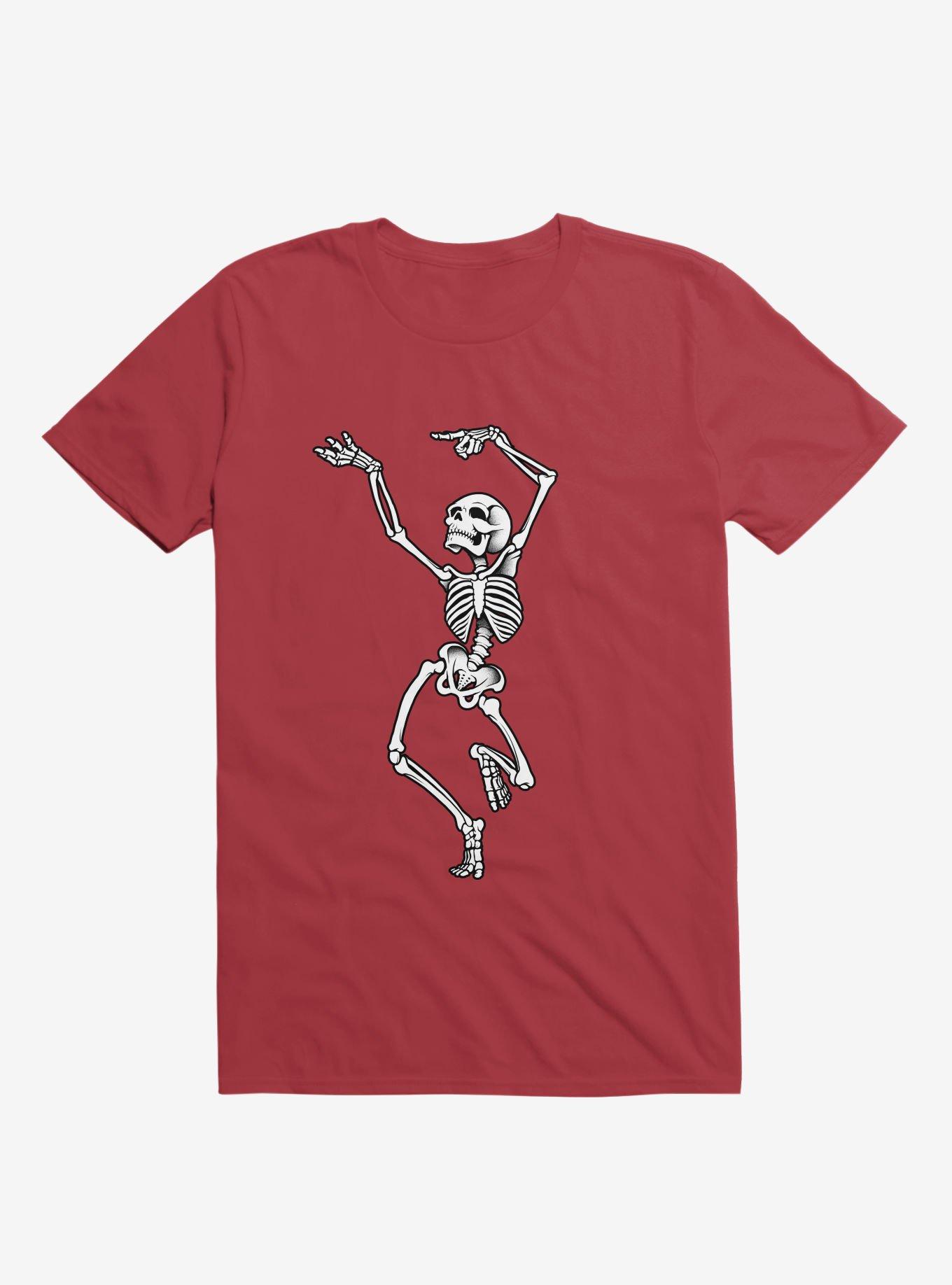 Dancing Skeleton Red T-Shirt