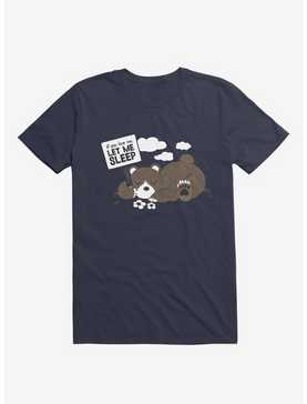 If You Love Me Let Me Sleep II Bear Navy Blue T-Shirt, , hi-res