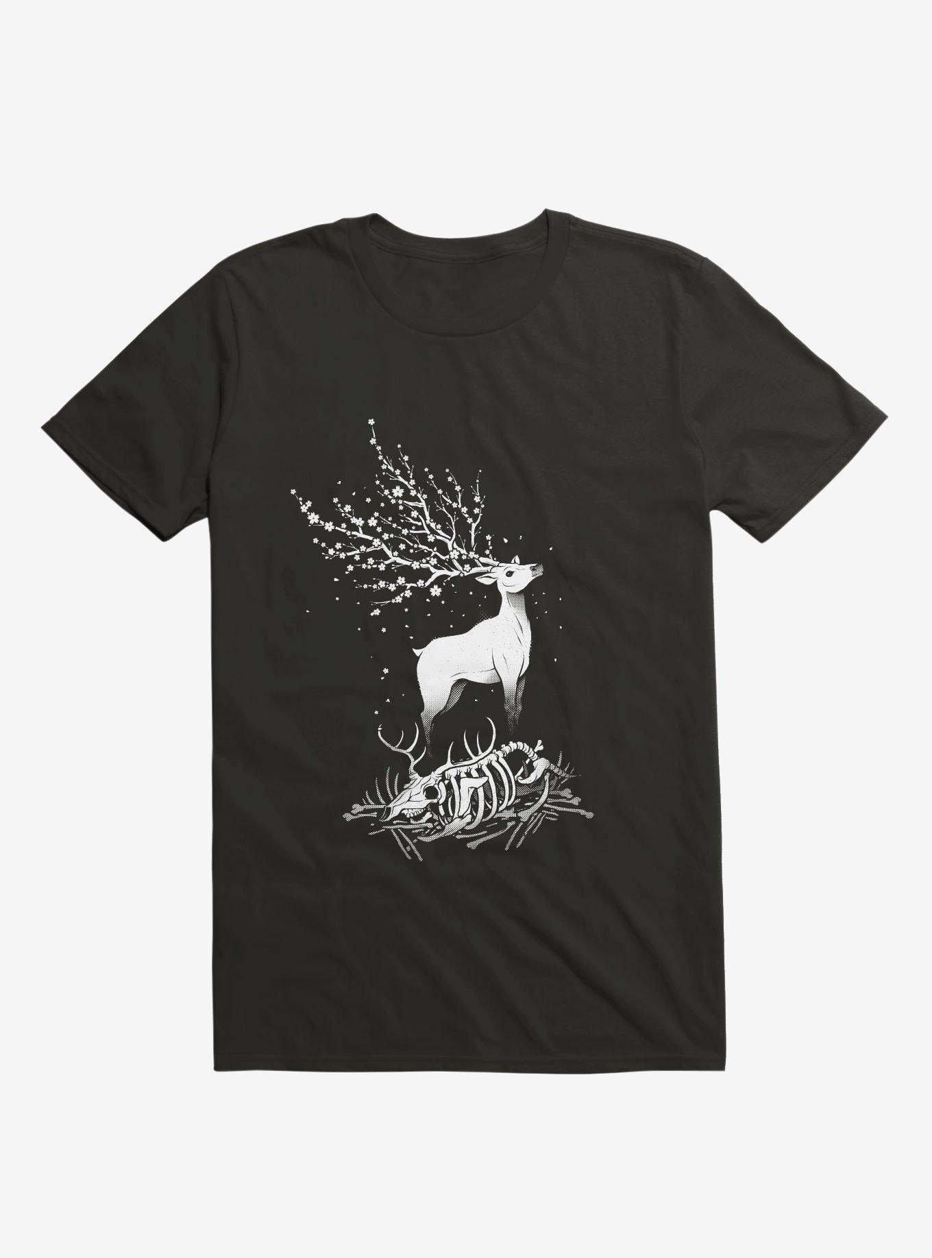 Life After Death Reborn Deer Black T-Shirt, BLACK, hi-res