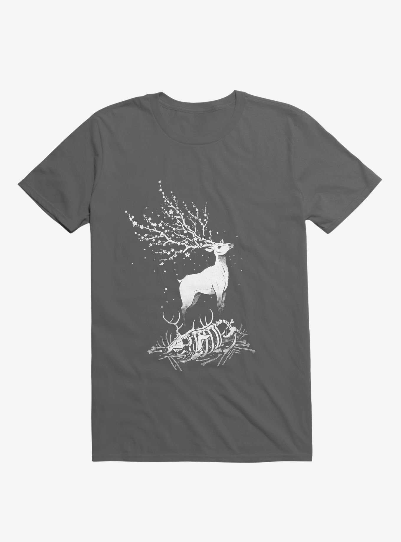 Life After Death Reborn Deer Charcoal Grey T-Shirt, , hi-res