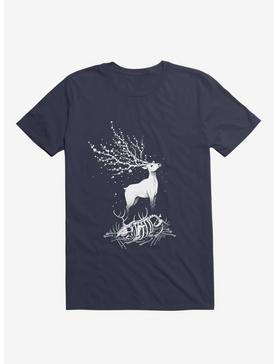 Life After Death Reborn Deer Navy Blue T-Shirt, , hi-res