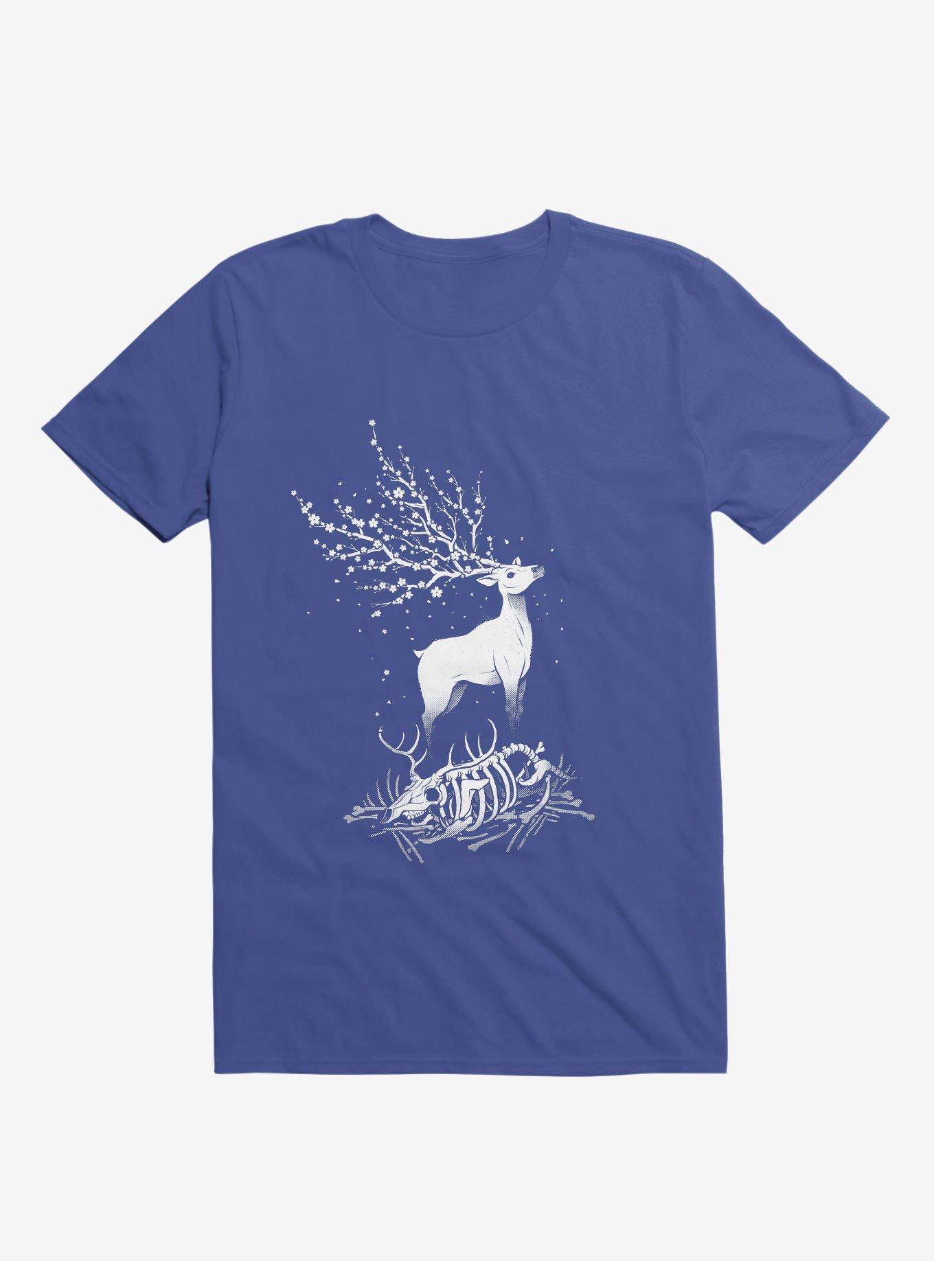 Life After Death Reborn Deer Royal Blue T-Shirt