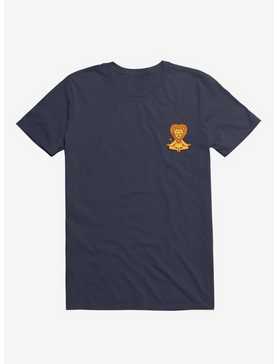 Lion Animals Meditation Zen Buddhism Navy Blue T-Shirt, , hi-res