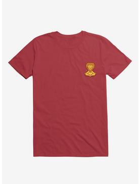 Lion Animals Meditation Zen Buddhism Red T-Shirt, , hi-res